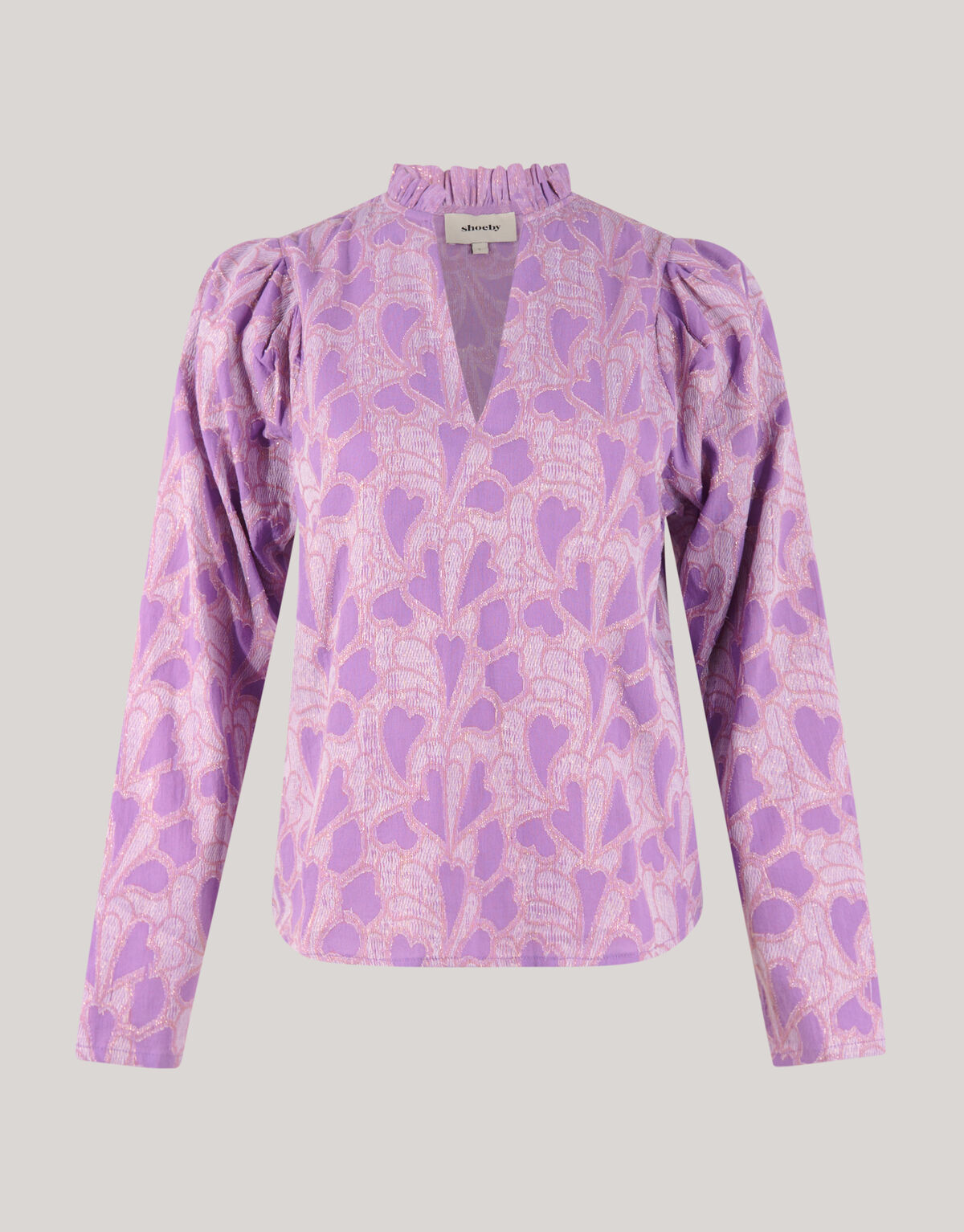 Lurex Herz Bluse Lila SHOEBY WOMEN
