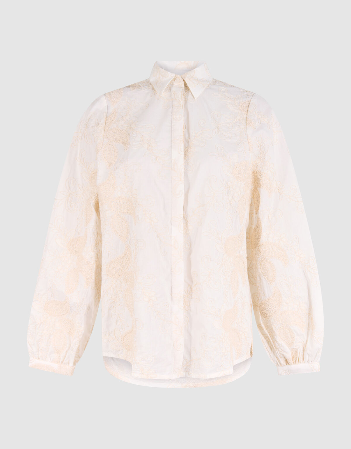 Stickerei Bluse Off White SHOEBY WOMEN