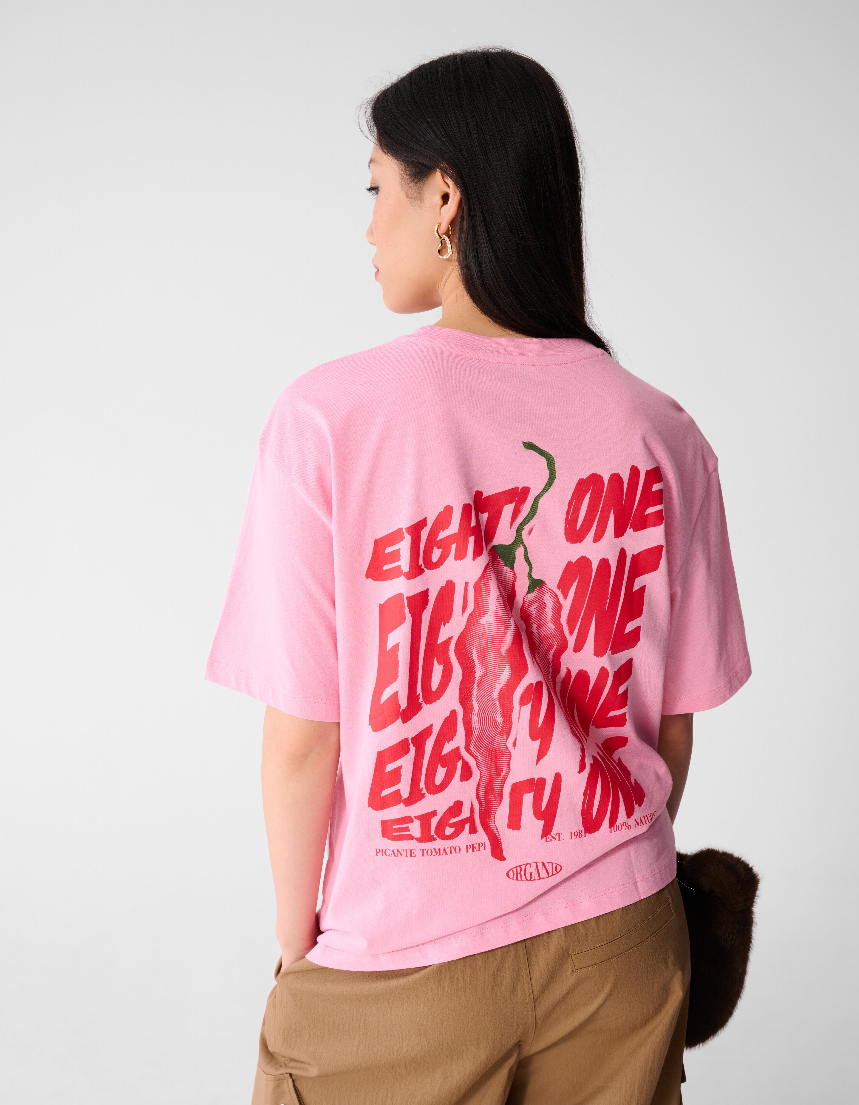 Pepper Artwork T-Shirt Rosa SHOEBY WOMEN