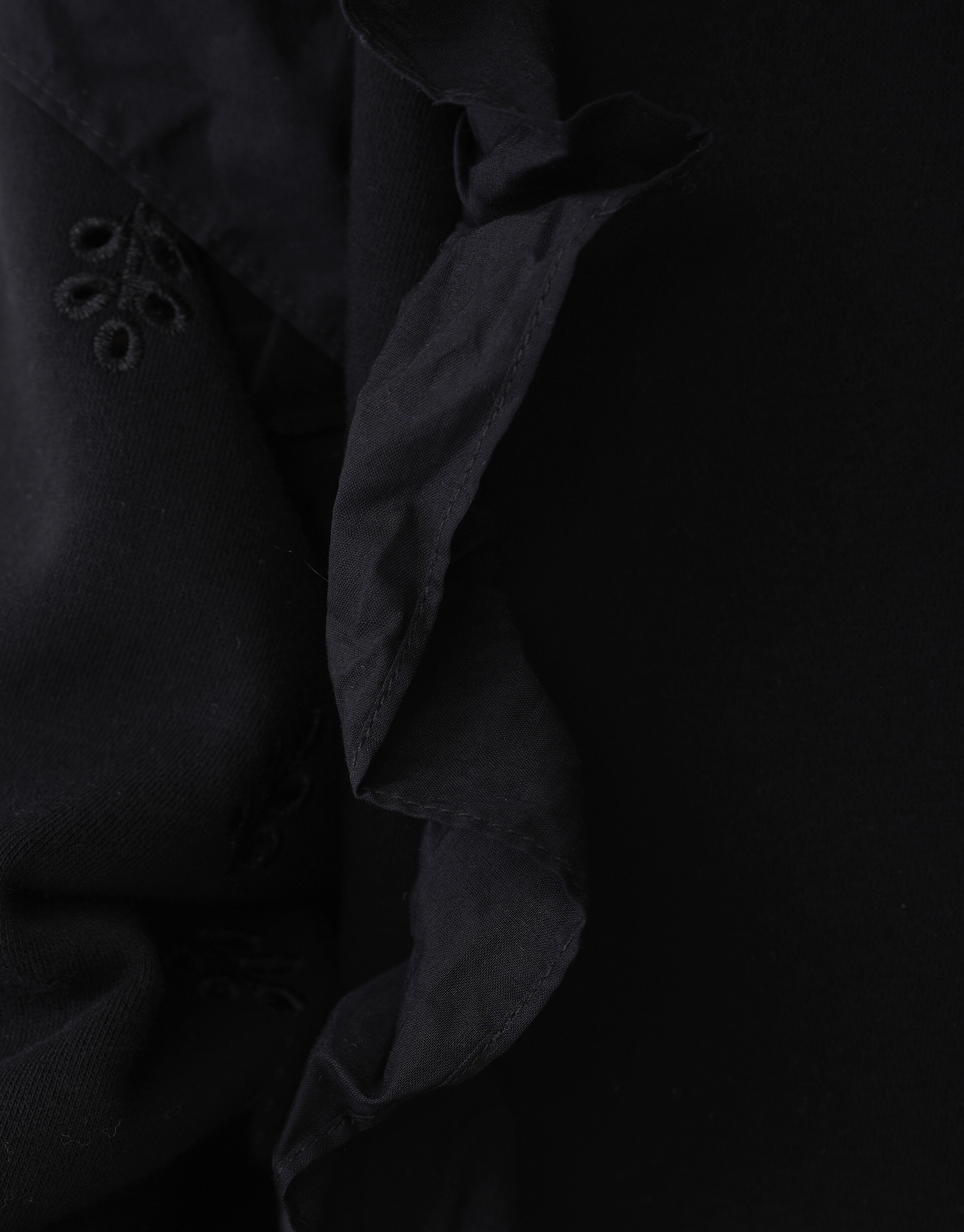 Pullover mit Rüschenstickerei Schwarz SHOEBY GIRLS