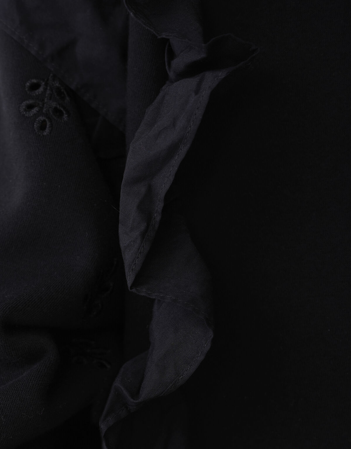 Pullover mit Rüschenstickerei Schwarz SHOEBY GIRLS