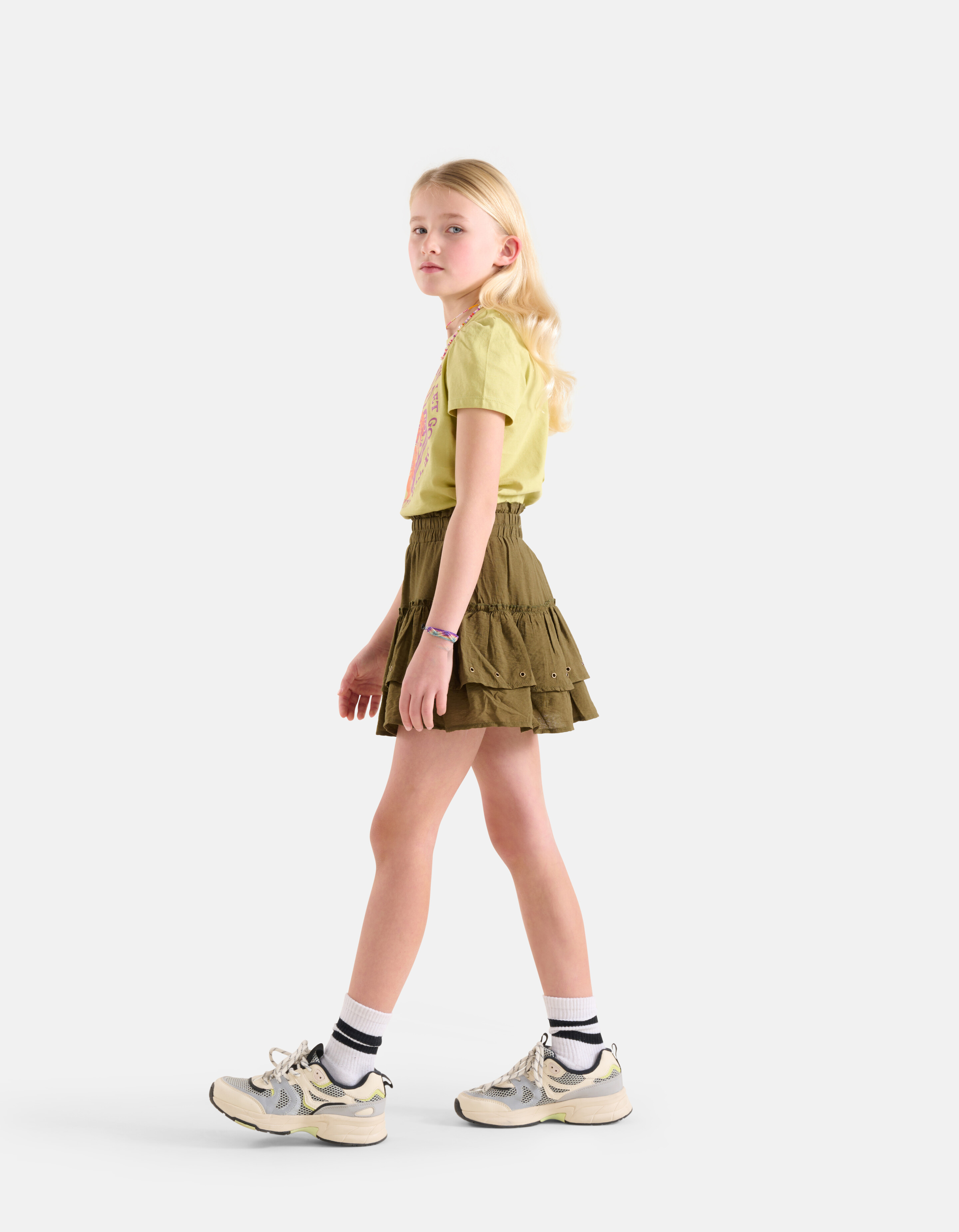 Rock mit Nieten Dunkelgrün SHOEBY GIRLS