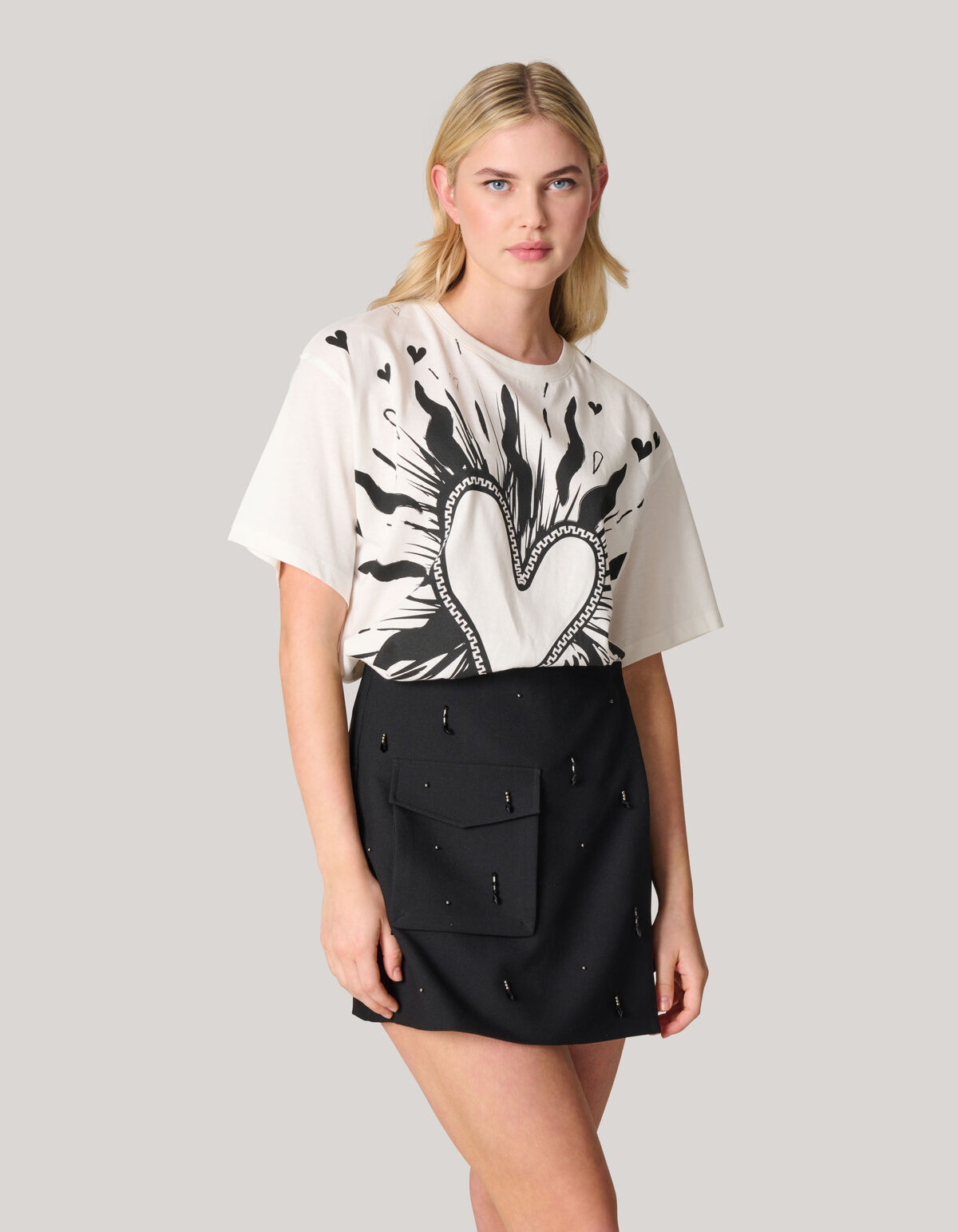 Artwork T-shirt Weiß SHOEBY WOMEN