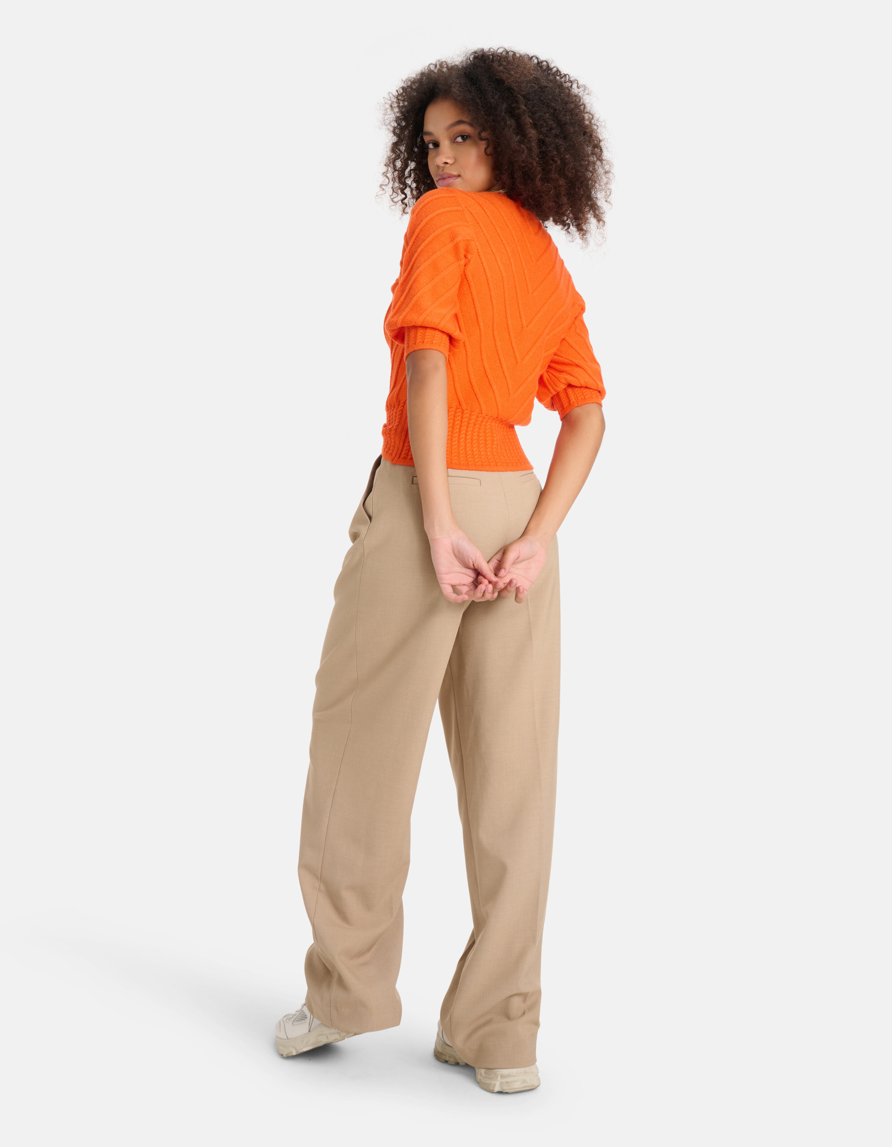 Diagonaler Pullover Orange SHOEBY WOMEN