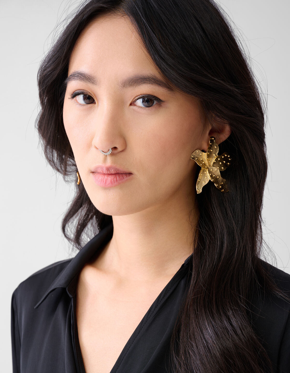 Blumen-Ohrringe Gold SHOEBY ACCESSOIRES