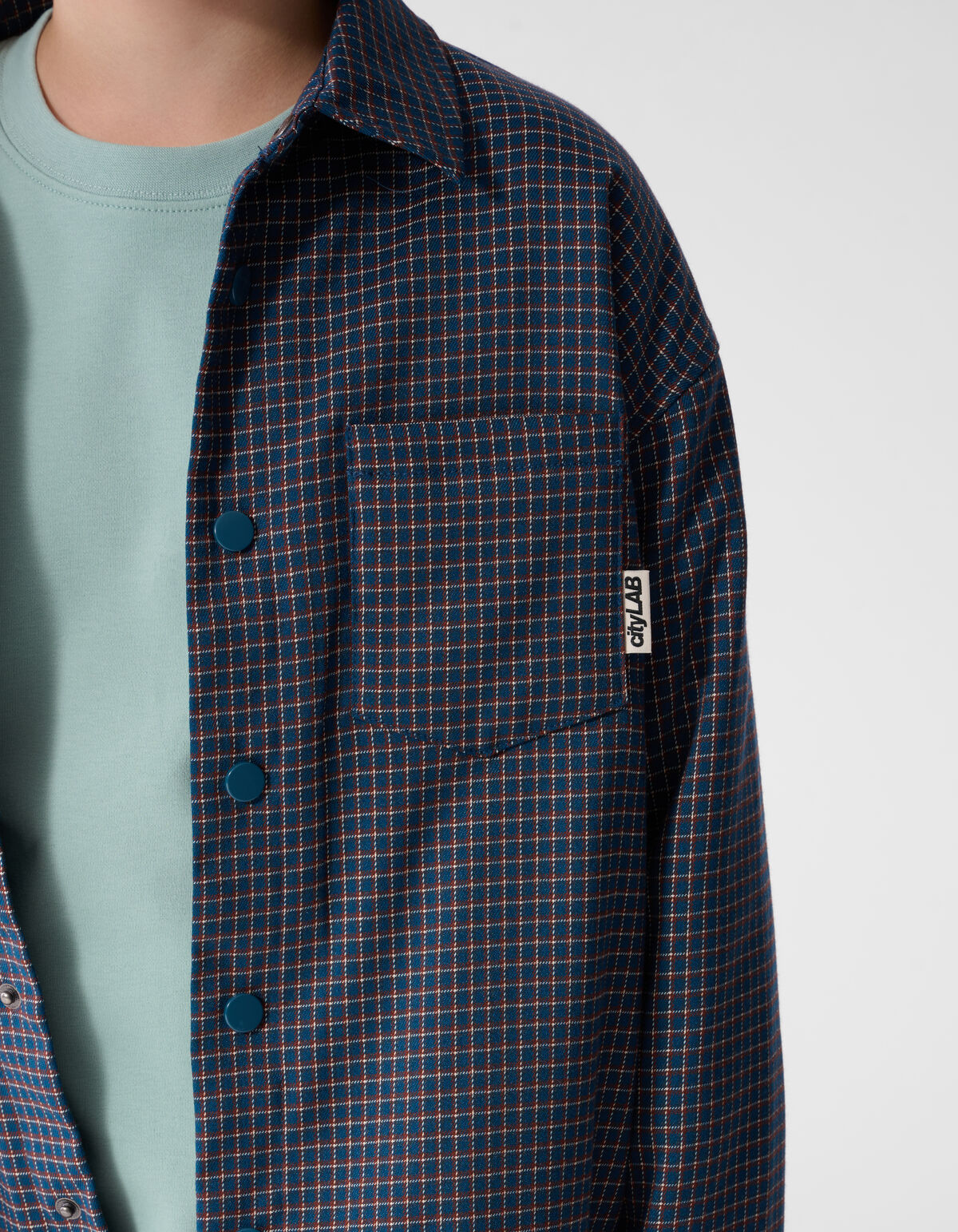 Oversized Padded Overshirt Dunkelblau SHOEBY BOYS