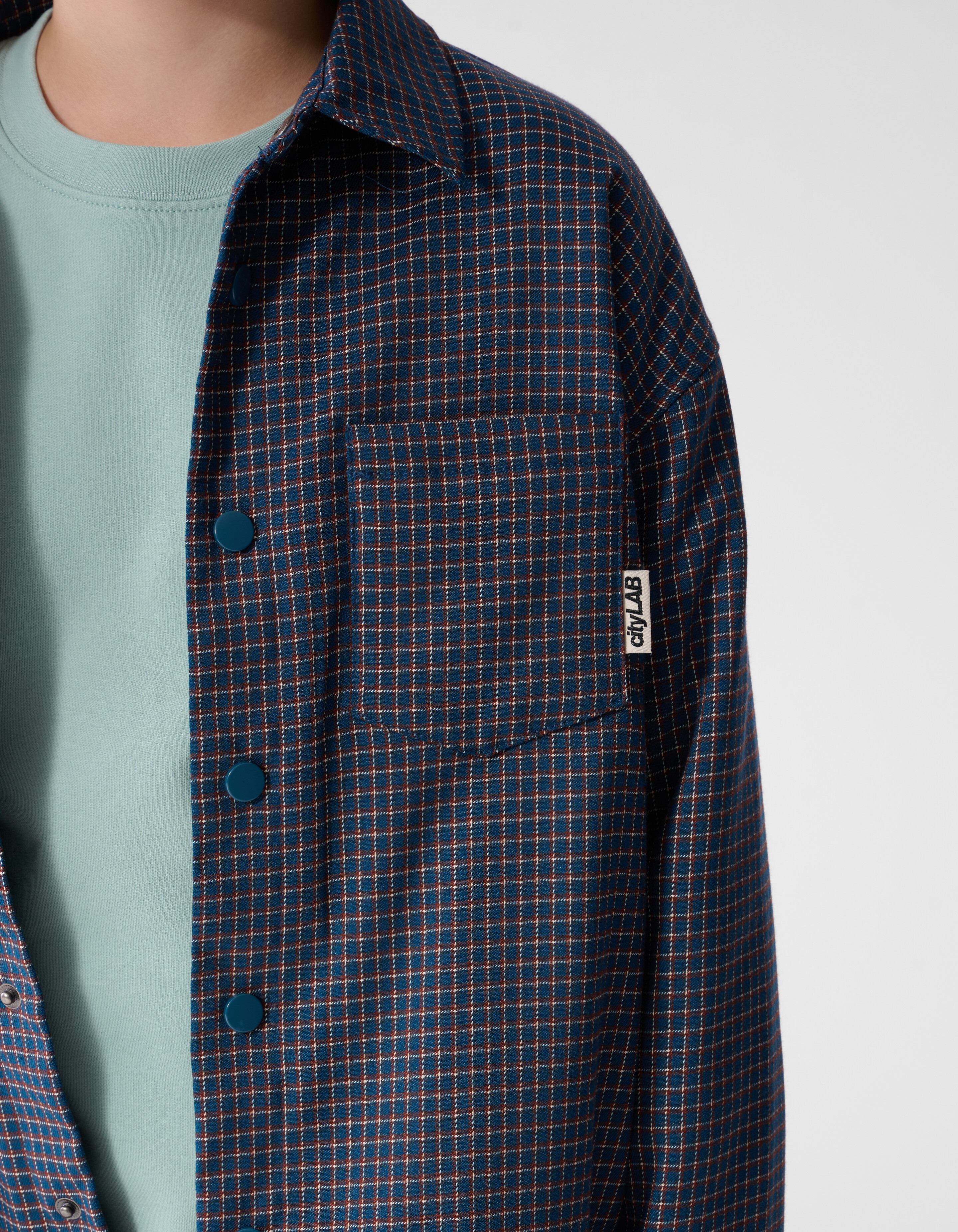 Oversized Padded Overshirt Dunkelblau SHOEBY BOYS