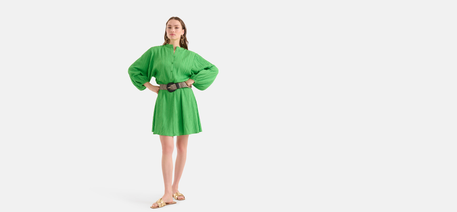 Struktur Kleid Grün SHOEBY WOMEN