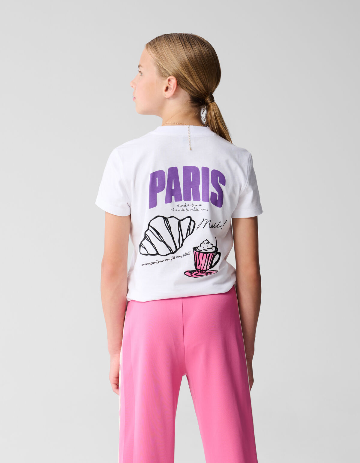 Paris Artwork T-shirt Weiß SHOEBY GIRLS