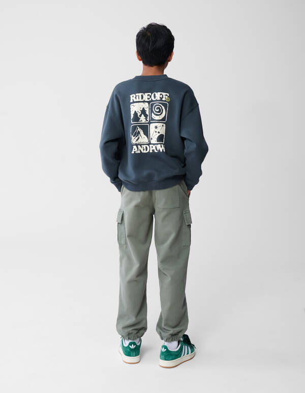 Pow Artwork Pullover Dunkelgrün SHOEBY BOYS
