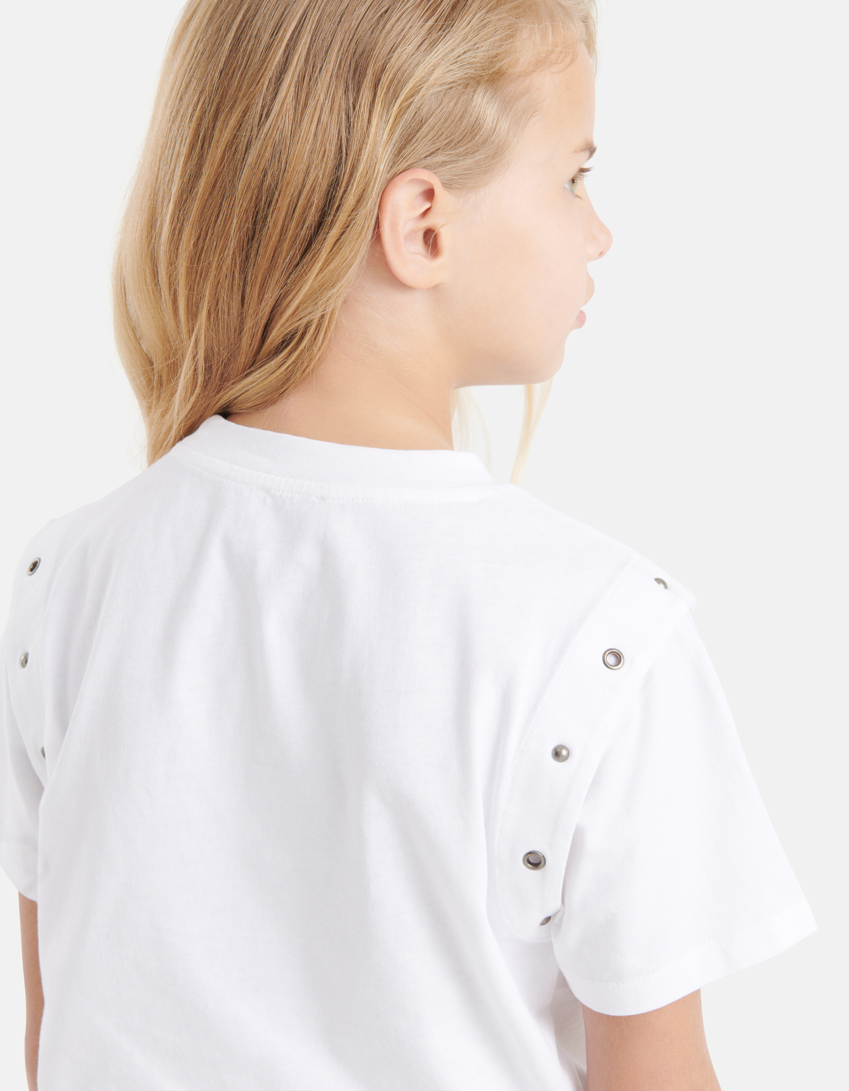Ösen-T-Shirt Weiß SHOEBY GIRLS