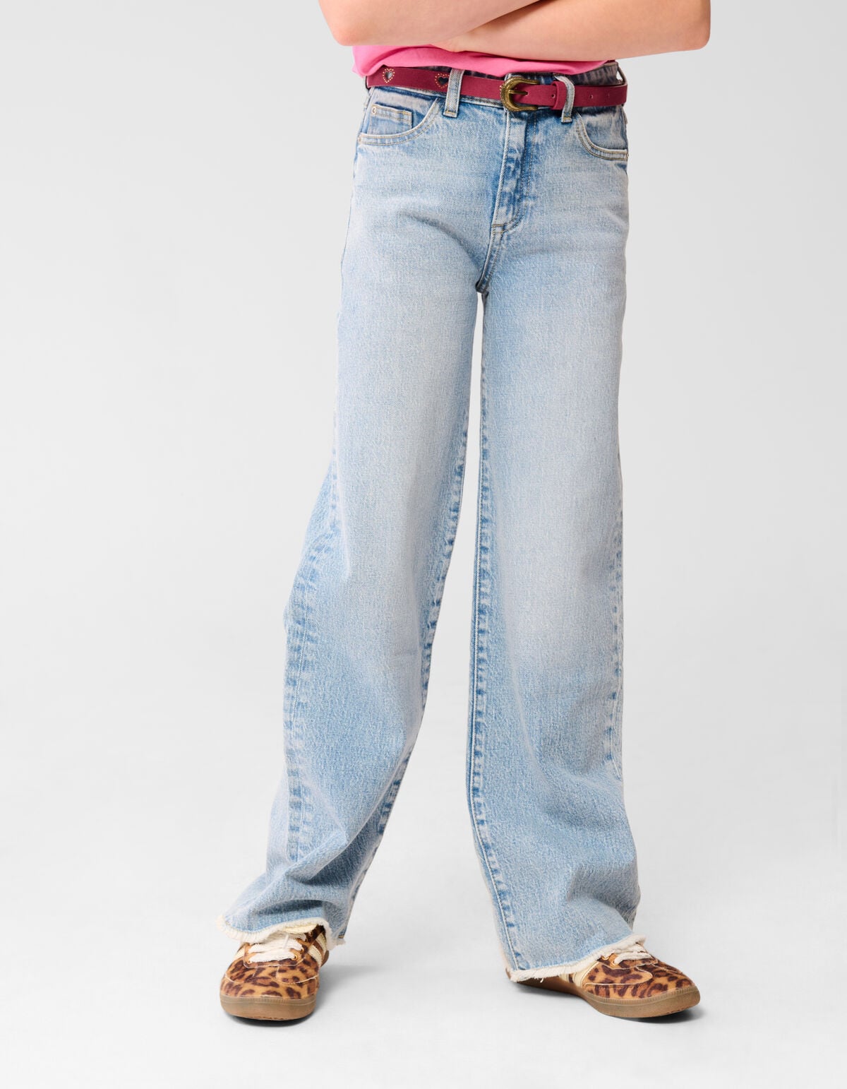 Wide Leg Fit Jeans Blau SHOEBY GIRLS