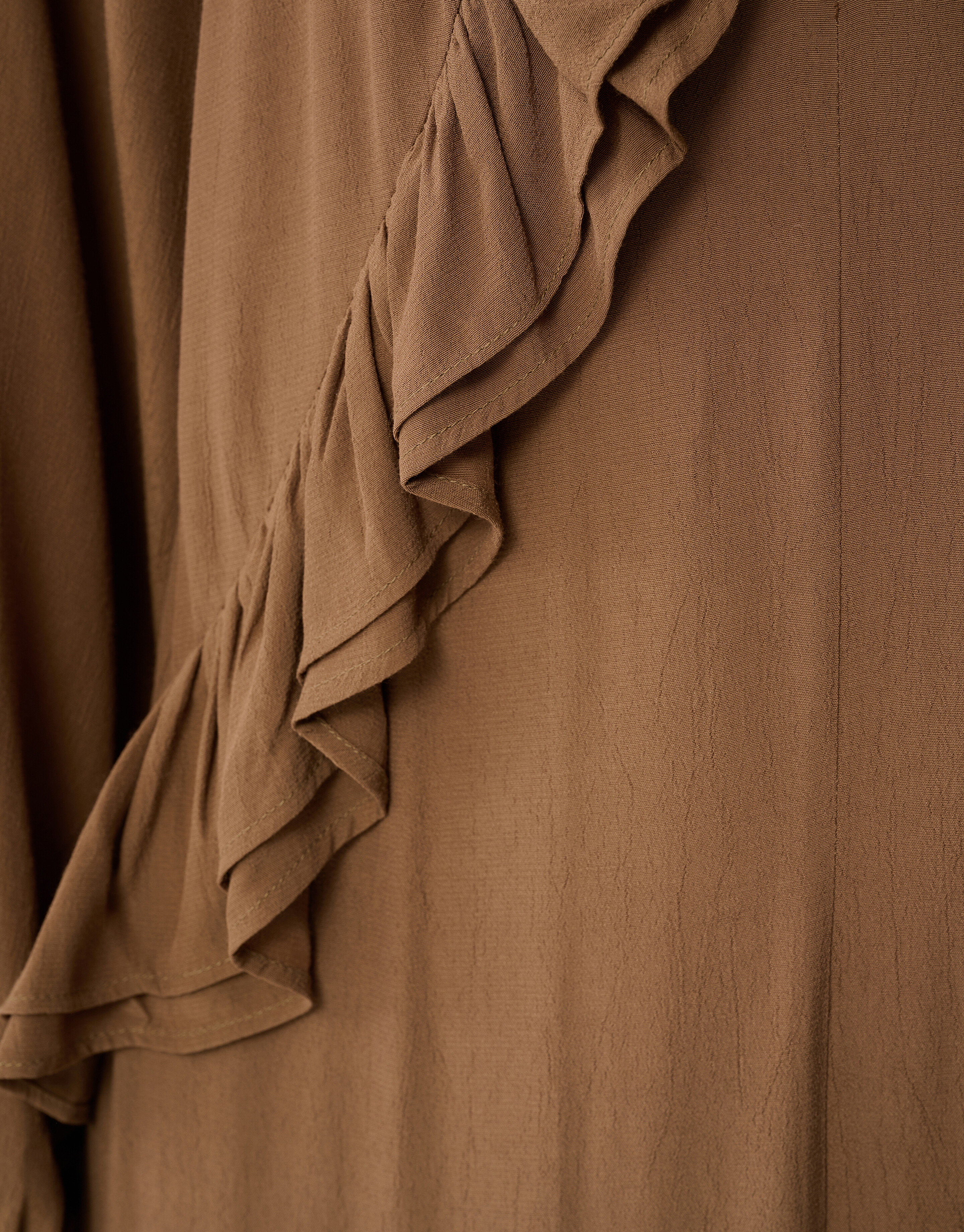 Volant Maxi Kleid Khaki SHOEBY WOMEN