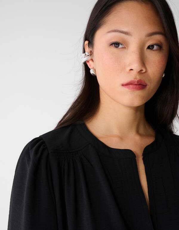 Twist Kurzarm-Top Schwarz SHOEBY WOMEN