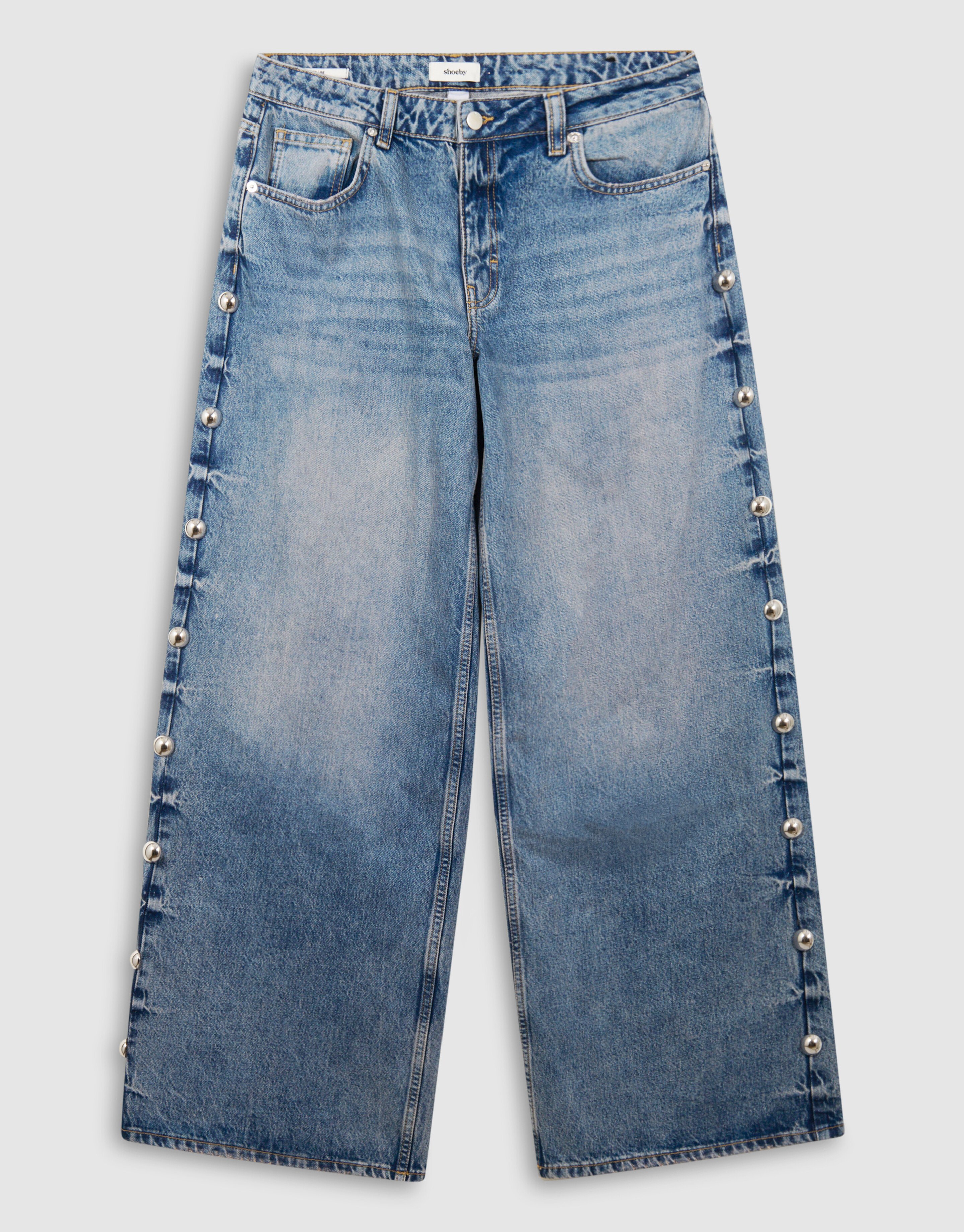 Big Stud Wide Leg Fit Jeans Mediumstone SHOEBY WOMEN