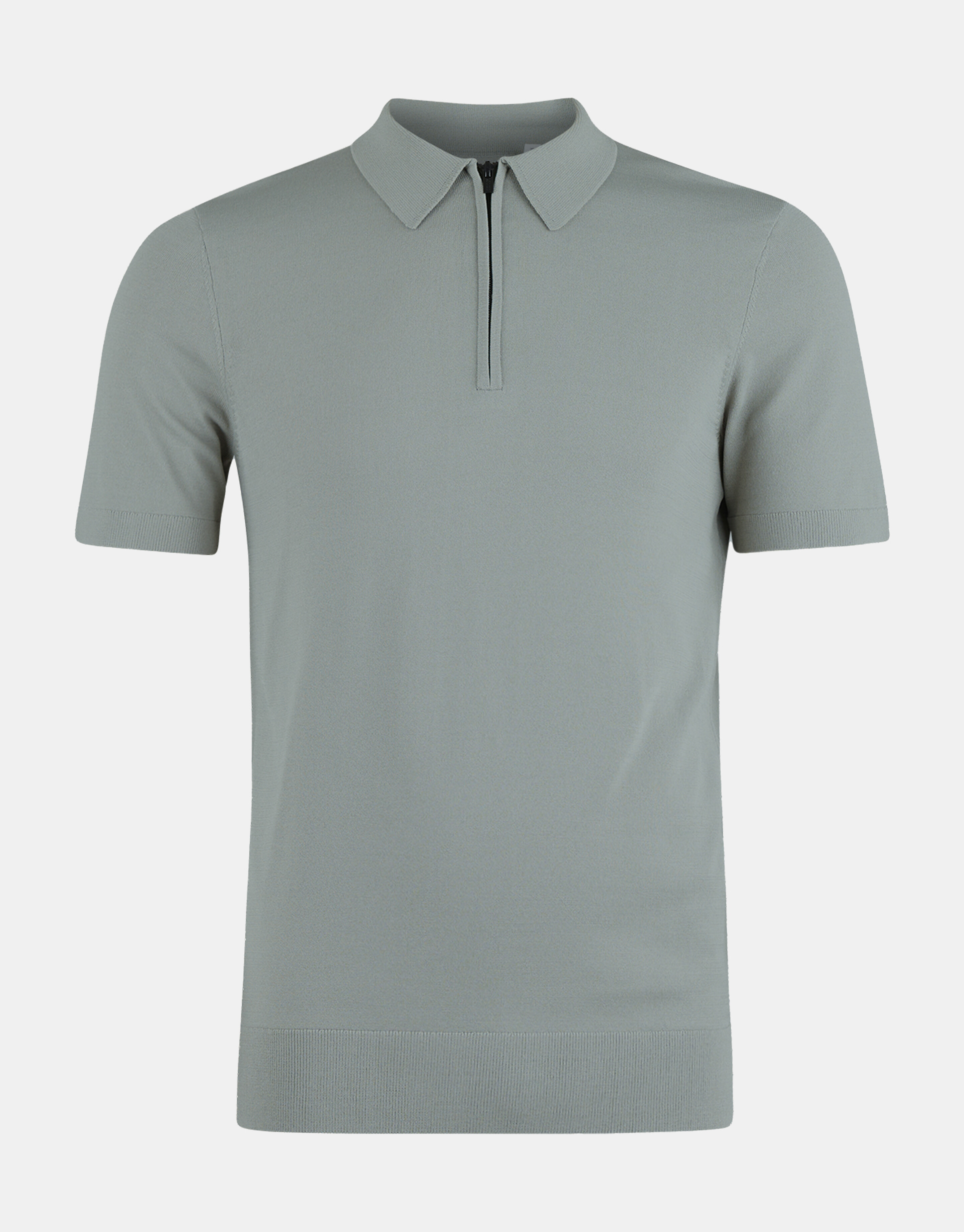 Gestricktes Poloshirt mit Reißverschluss REFILL