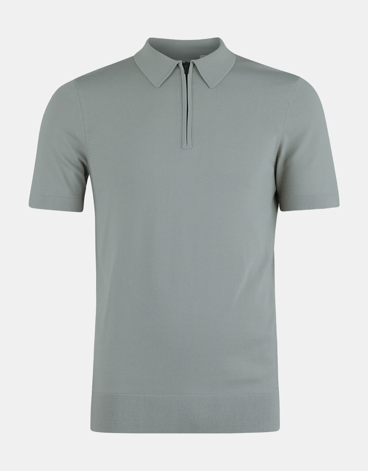 Gestricktes Poloshirt mit Reißverschluss REFILL