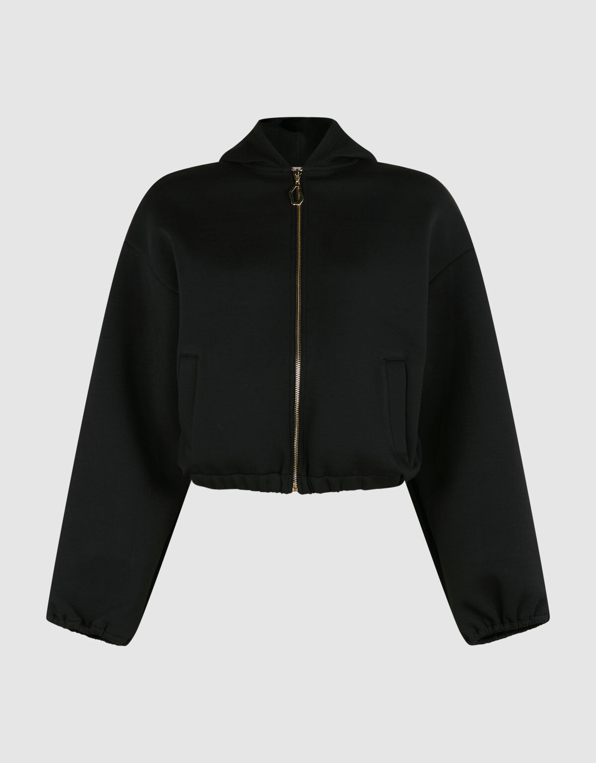 Zipper Hood Strickjacke Schwarz SHOEBY WOMEN