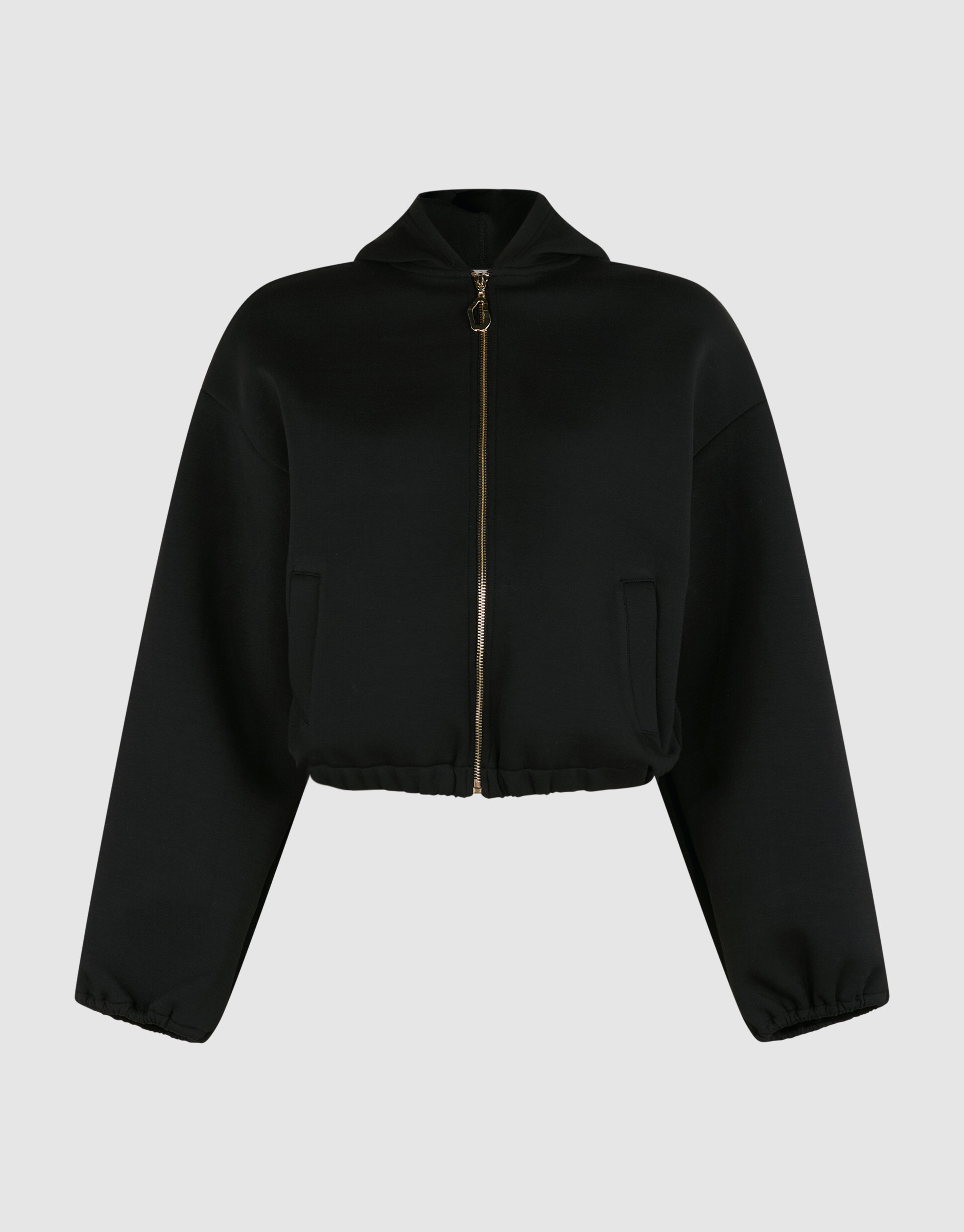 Zipper Hood Strickjacke Schwarz SHOEBY WOMEN