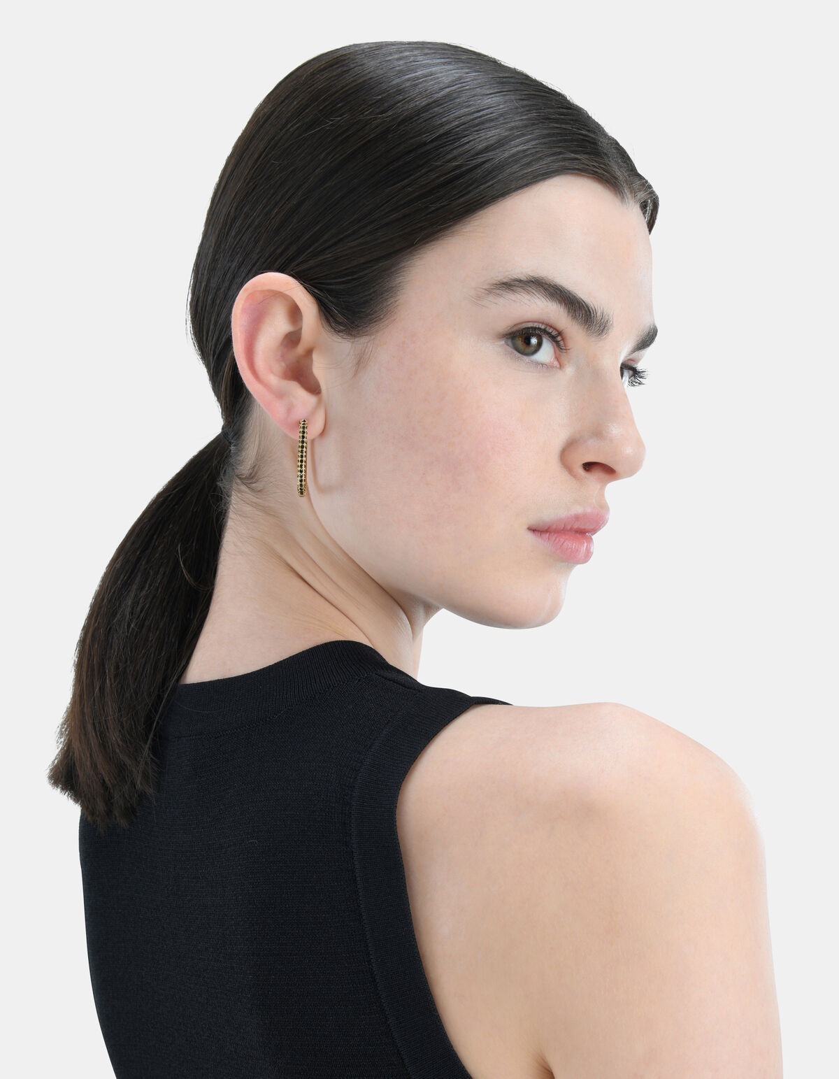 Black Stones Recktangle Ohrring ACCESSOIRES SHOEBY