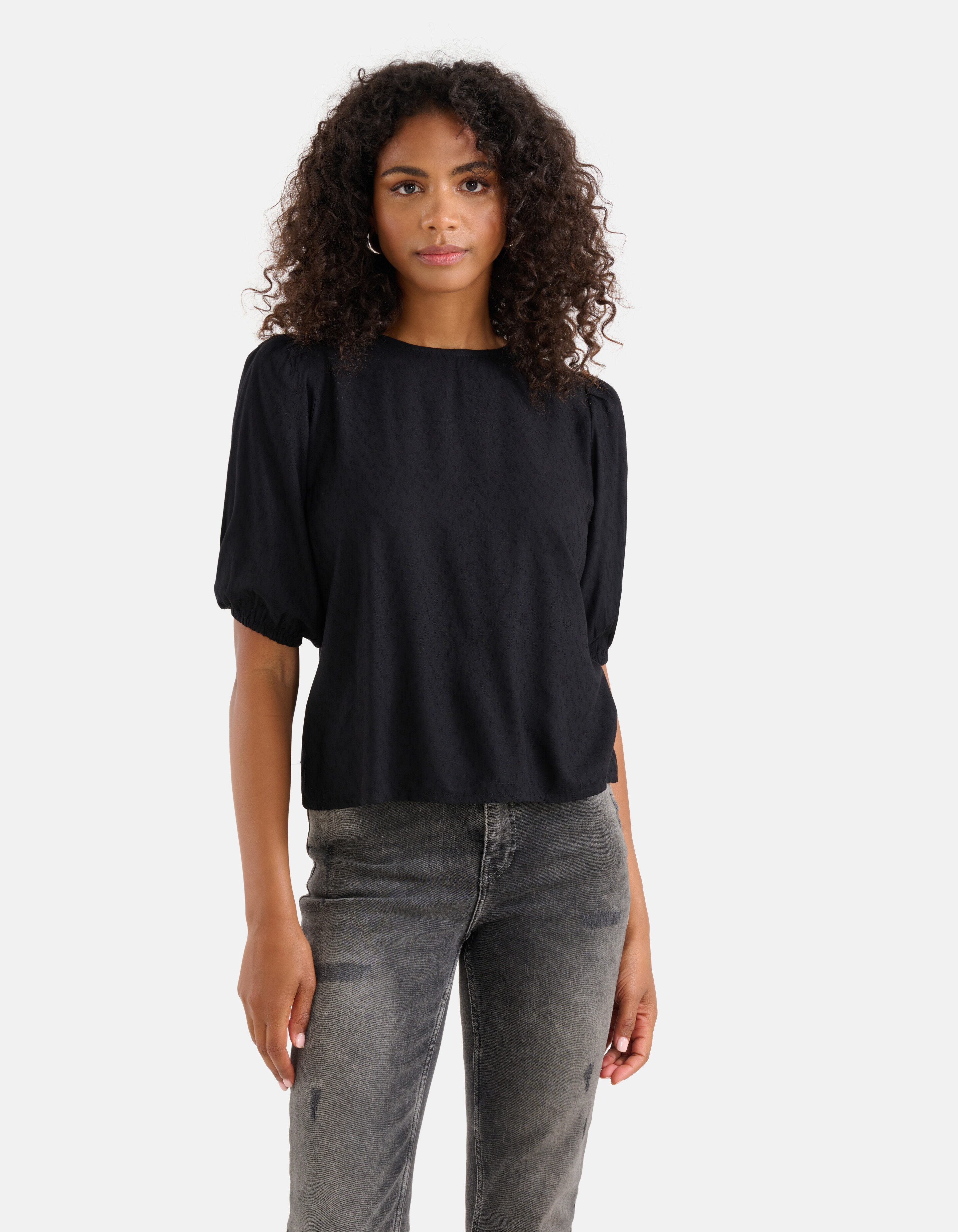 Textur Top Schwarz SHOEBY WOMEN