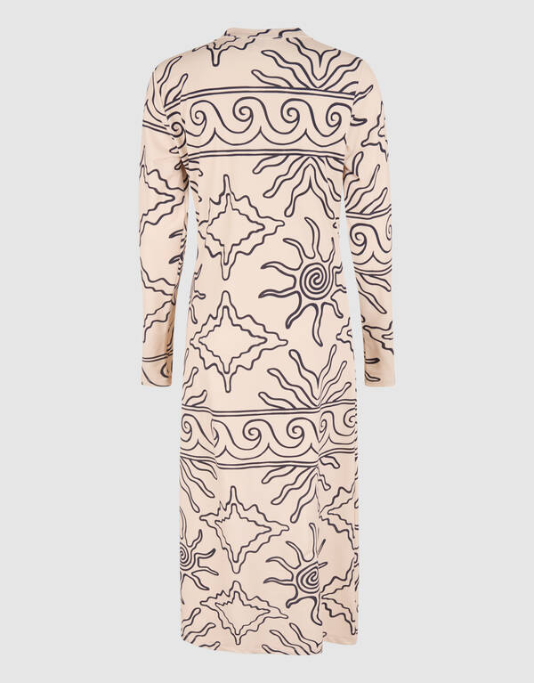 Bedrucktes Travel Midikleid Off White SHOEBY WOMEN