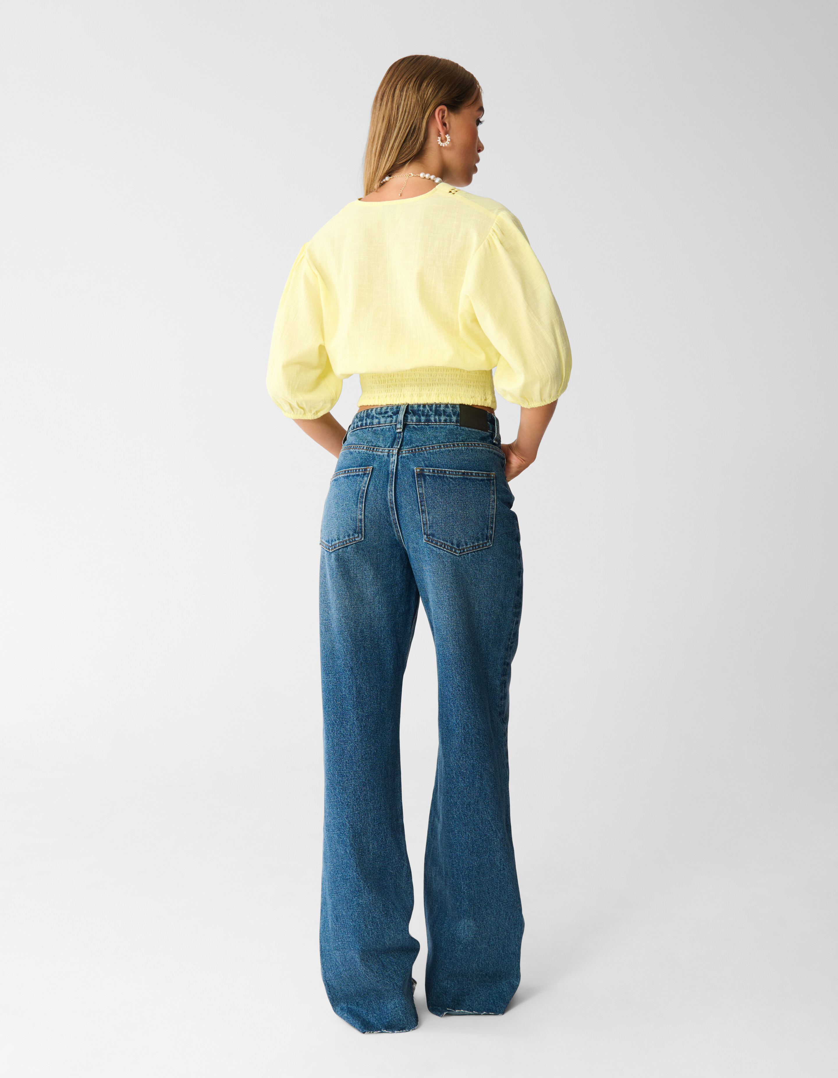 Weit geschnittene Jeans Extra Lang Dunkelblau SHOEBY WOMEN