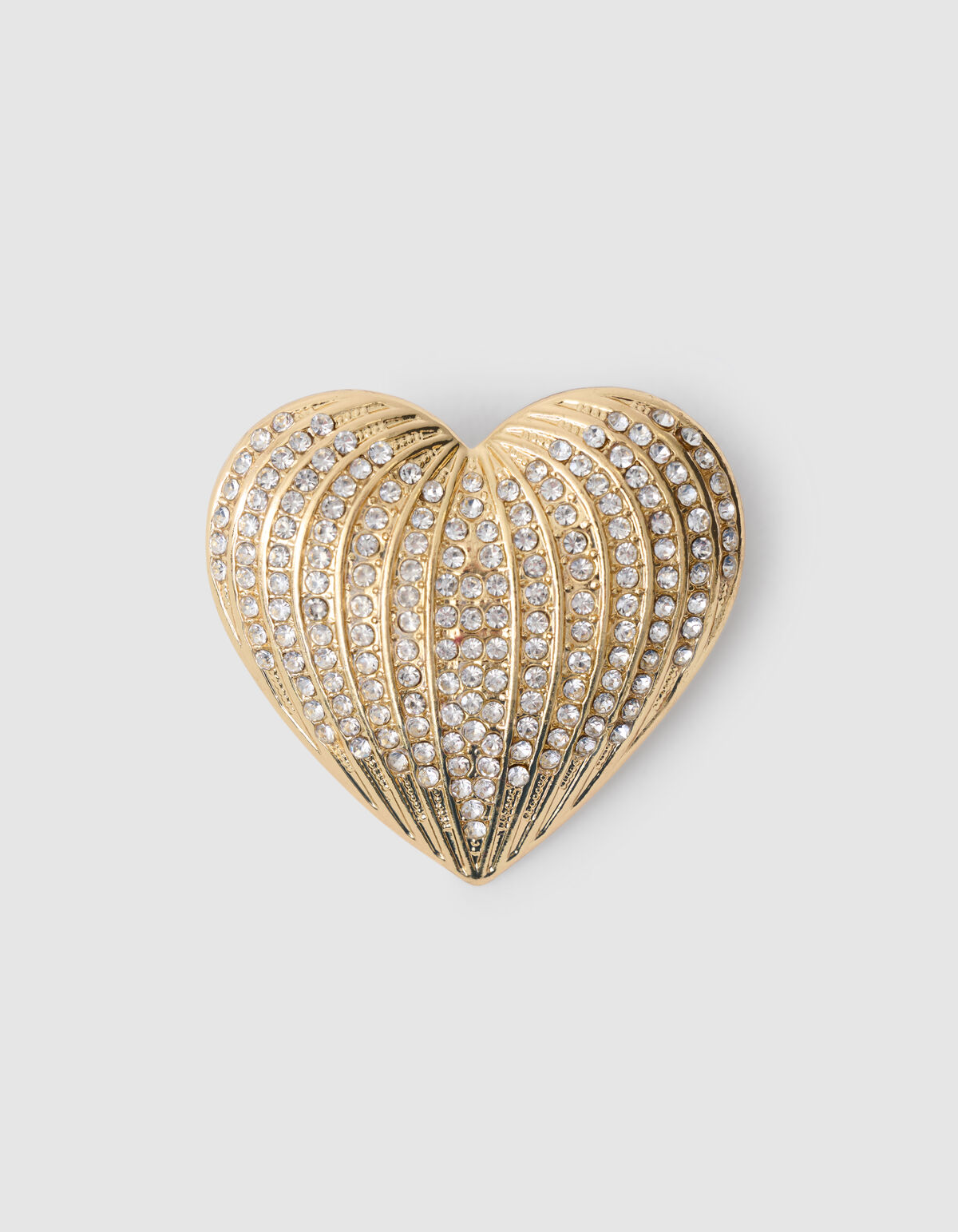 Strass Heart Broche Goud SHOEBY ACCESSOIRES