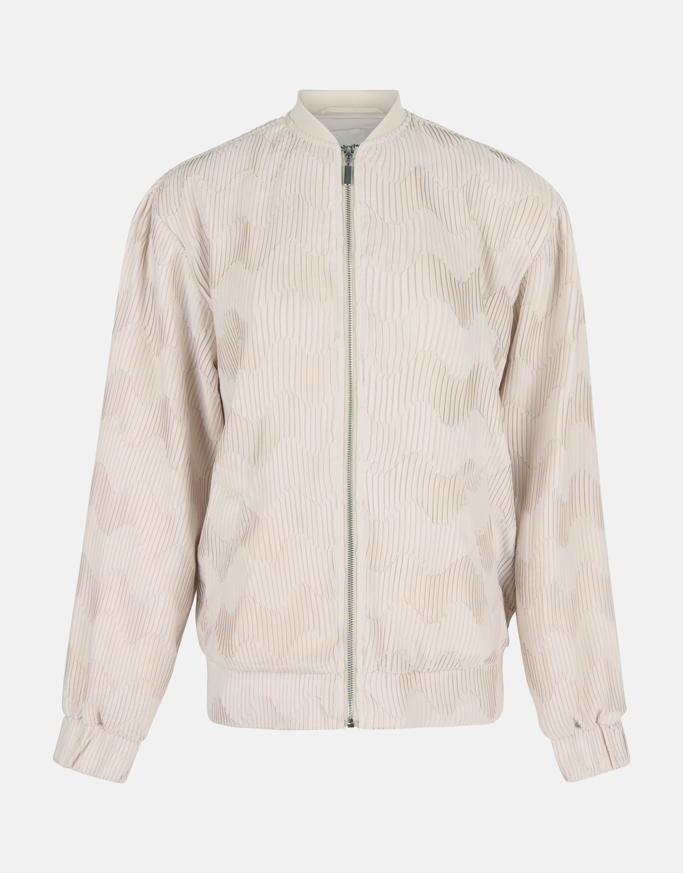 Satin Plissee Bomberjacke Off White SHOEBY WOMEN