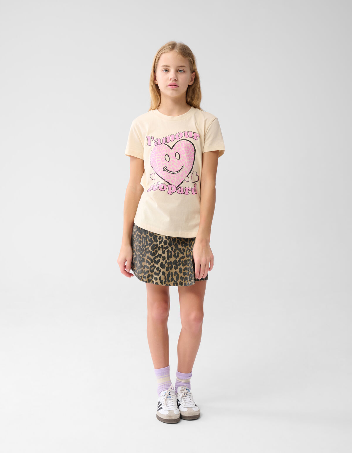 Kunstwerk T-shirt Beige SHOEBY GIRLS