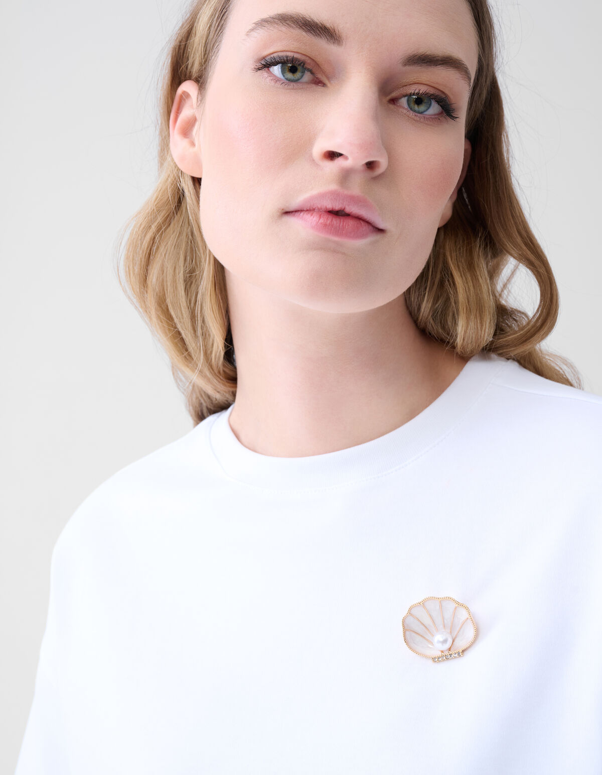 Muschelbrosche in Off-White SHOEBY ACCESSOIRES