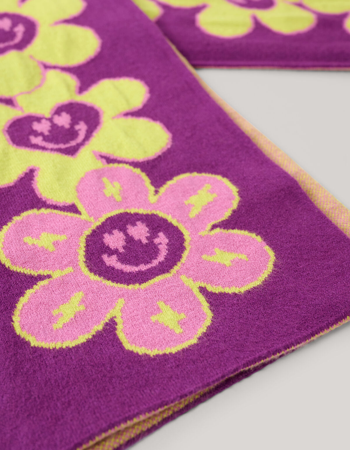 Jacquard-Schal Dunkelviolett SHOEBY ACCESSOIRES