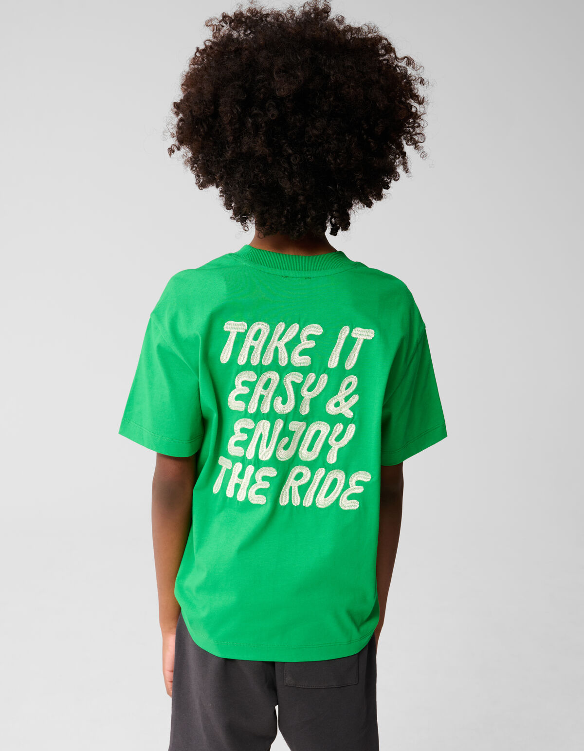 Text-T-Shirt Grün SHOEBY BOYS
