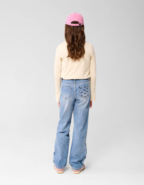 Bow Straight Fit Jeans Blau SHOEBY GIRLS