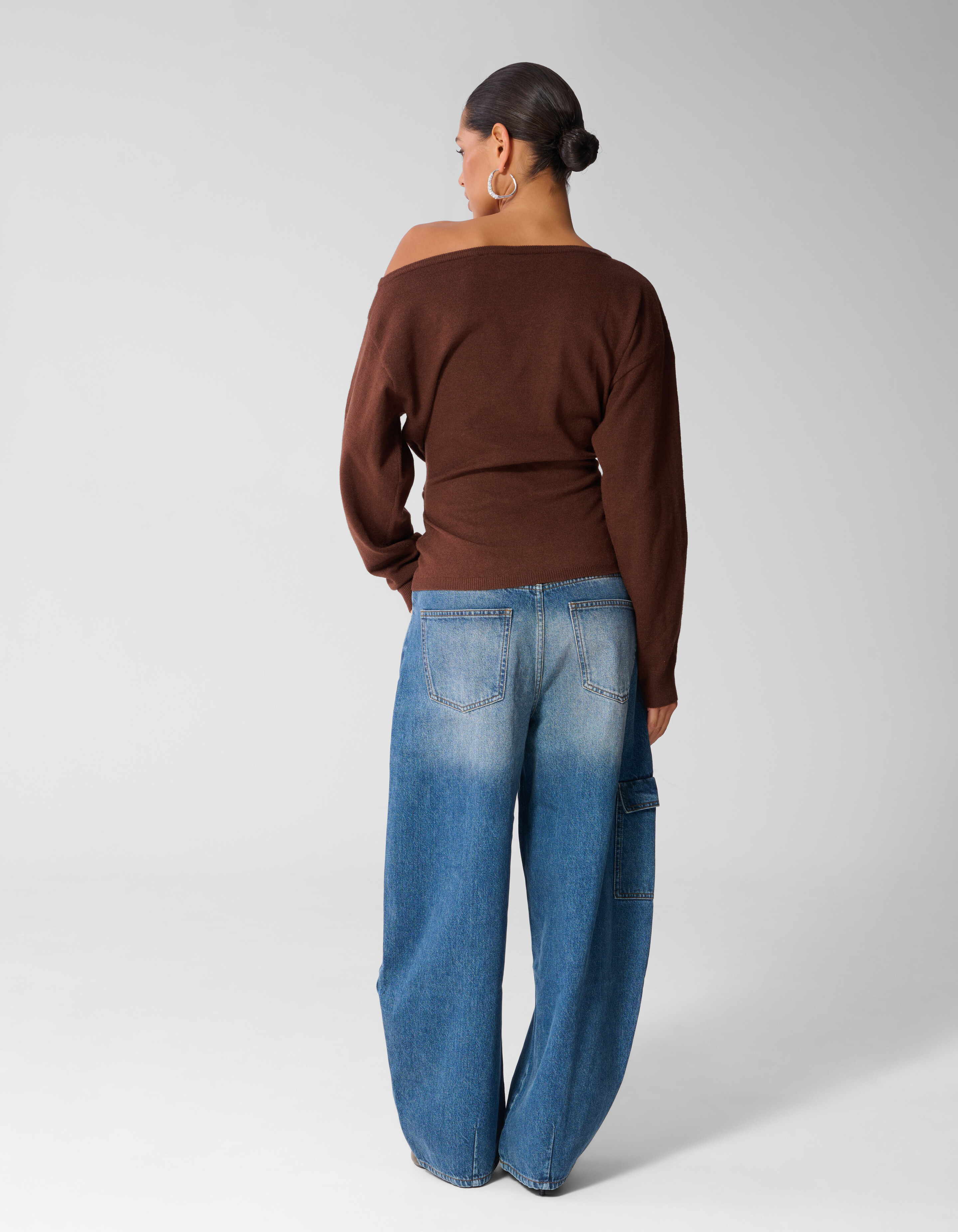 Scarf Strickpullover Braun SHOEBY WOMEN