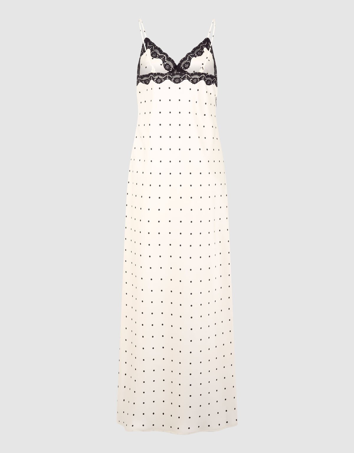 Polkadot Maxi Kleid Gebrochen Wei&szlig; Von Monica SHOEBY WOMEN