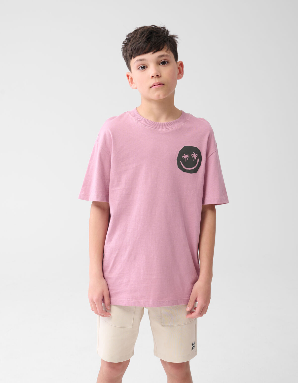 Smiley Palm T-shirt Hellrosa SHOEBY BOYS