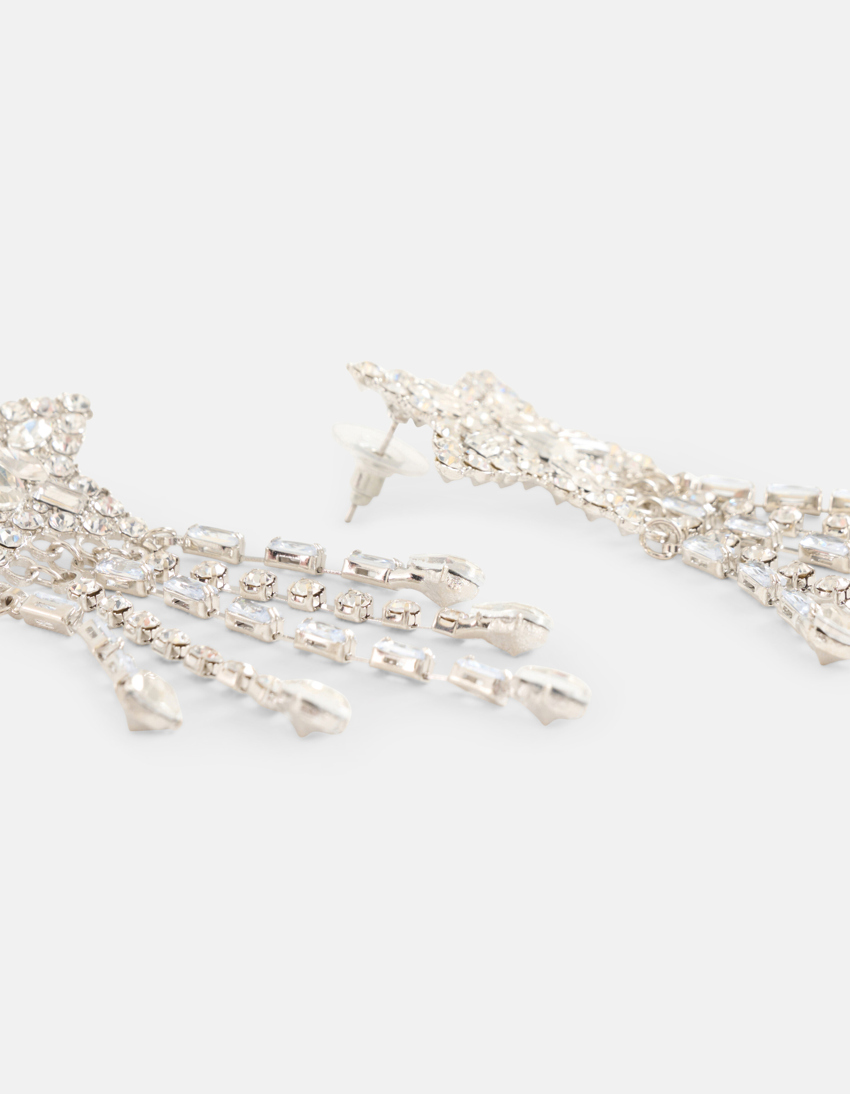 Strass-Stern-Ohrringe Silber von Lizzy SHOEBY ACCESSOIRES