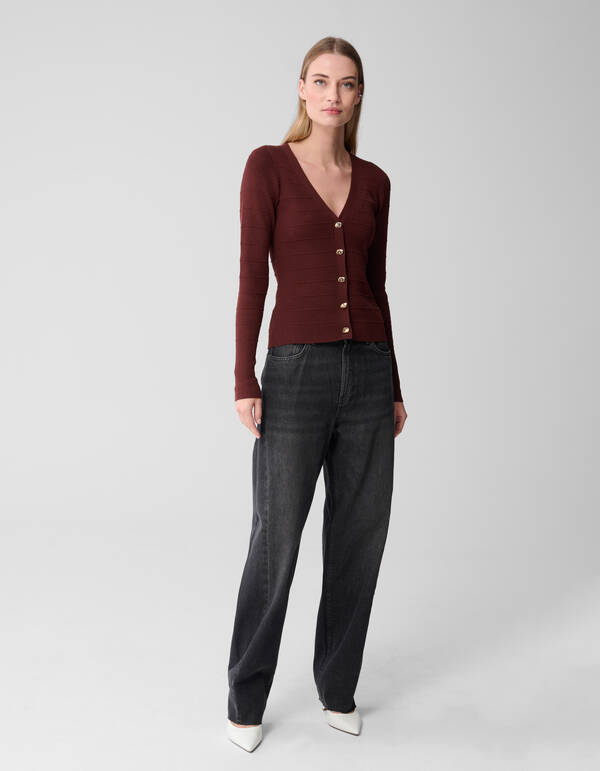 Knopfweste Braun SHOEBY WOMEN