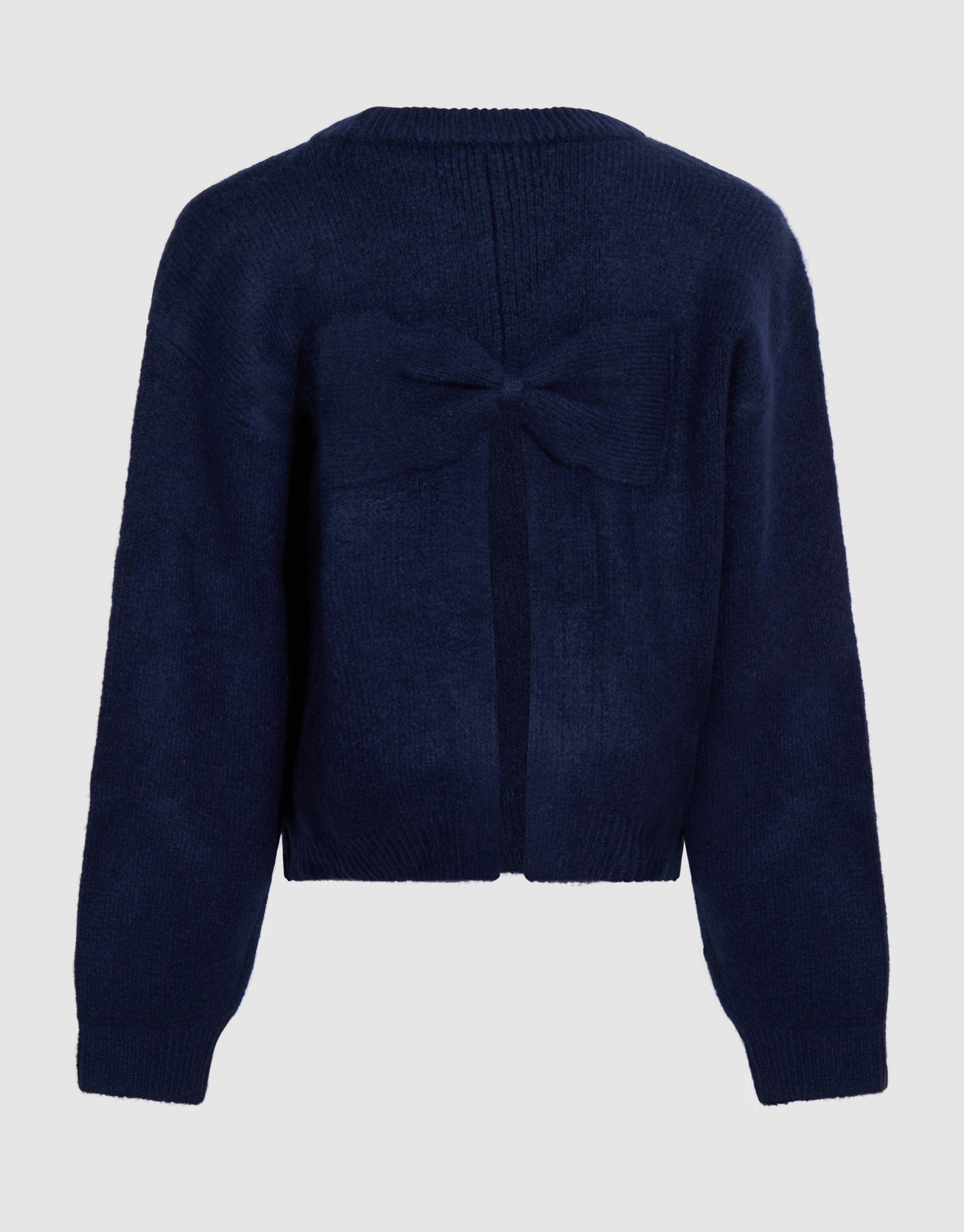 Strickpullover mit gro&szlig;er Schleife dunkelblau SHOEBY GIRLS
