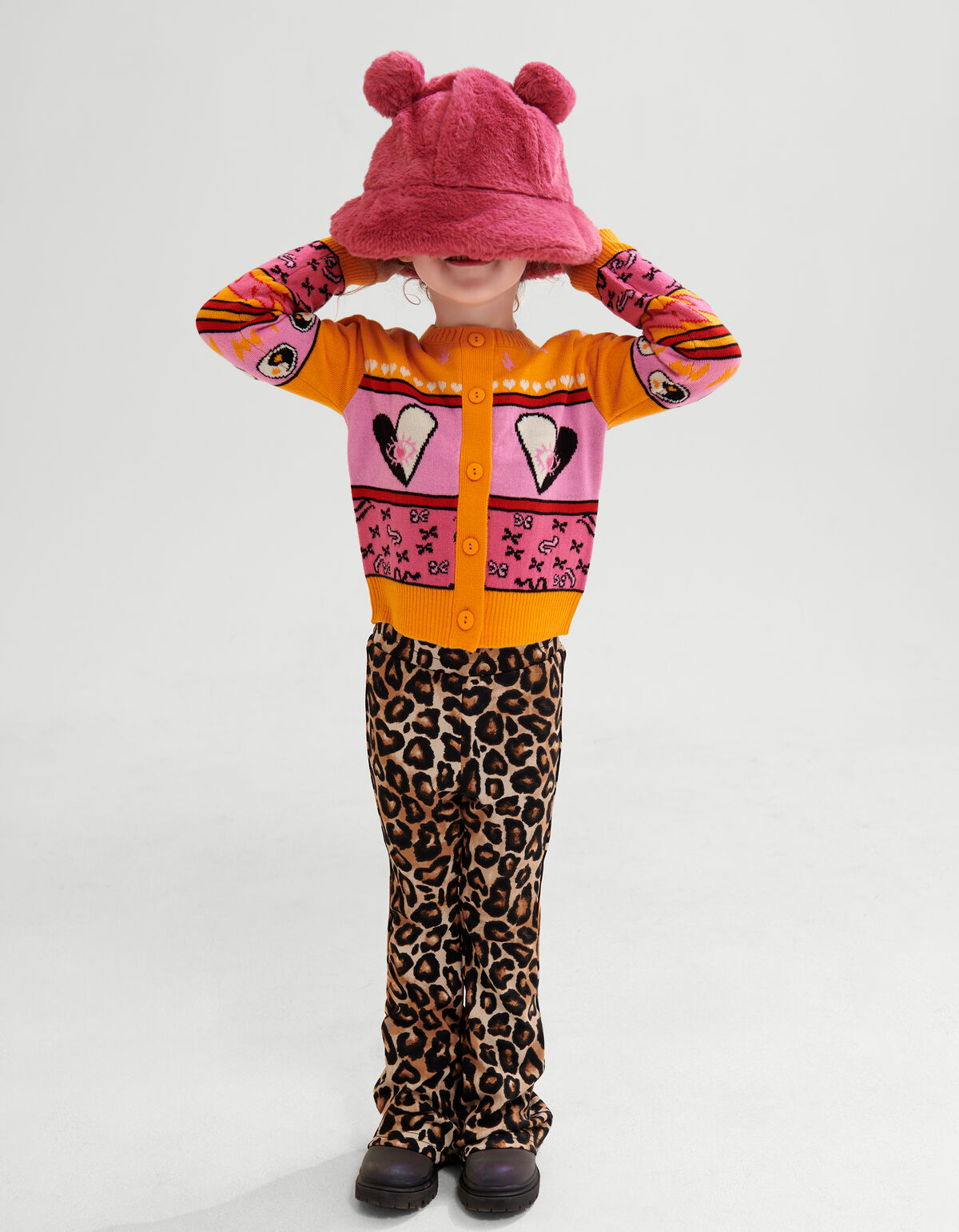 Ausgestellte Leoparden-Leggings Braun SHOEBY GIRLS