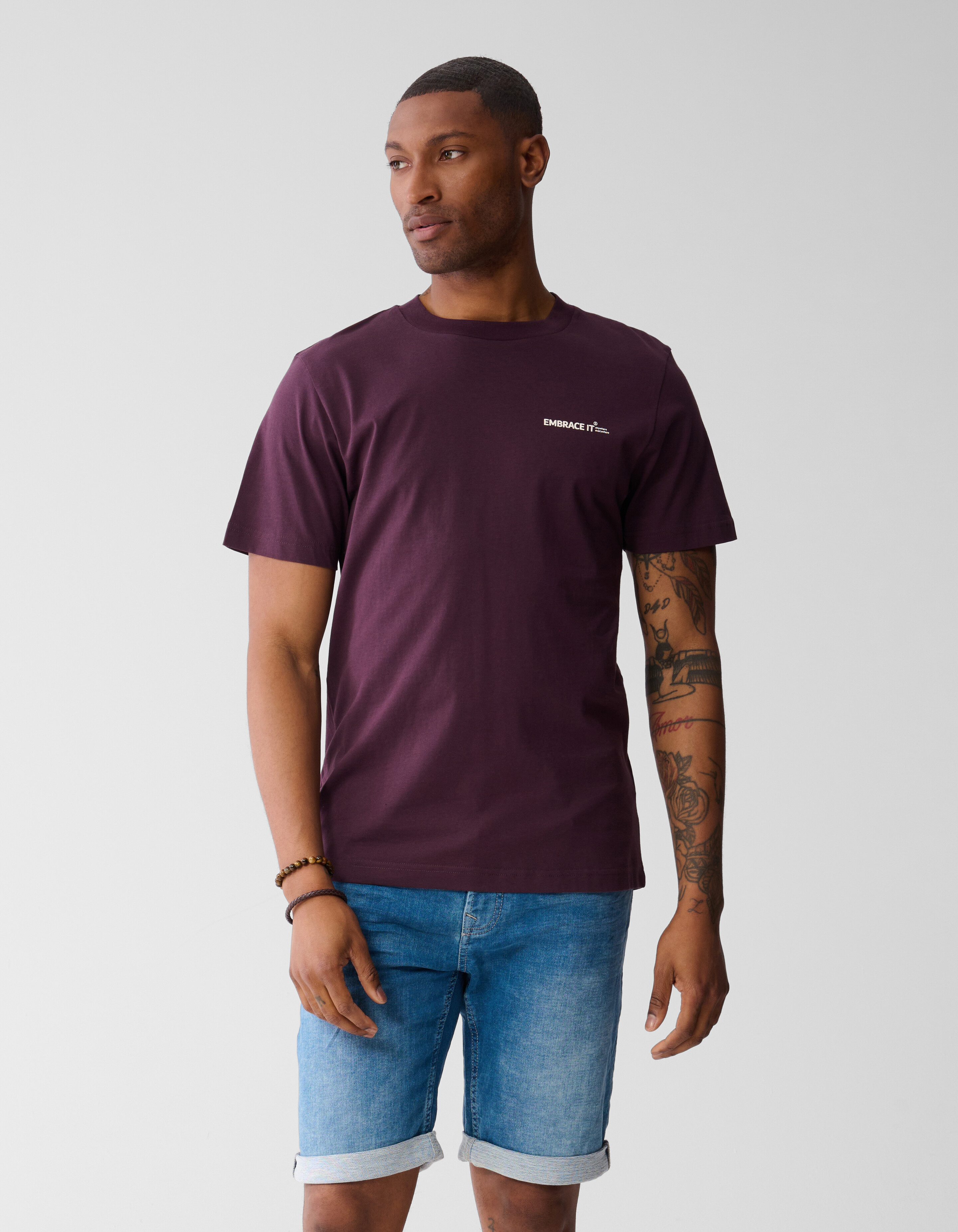 Embrace Artwork T-Shirt Dark Red SHOEBY MEN