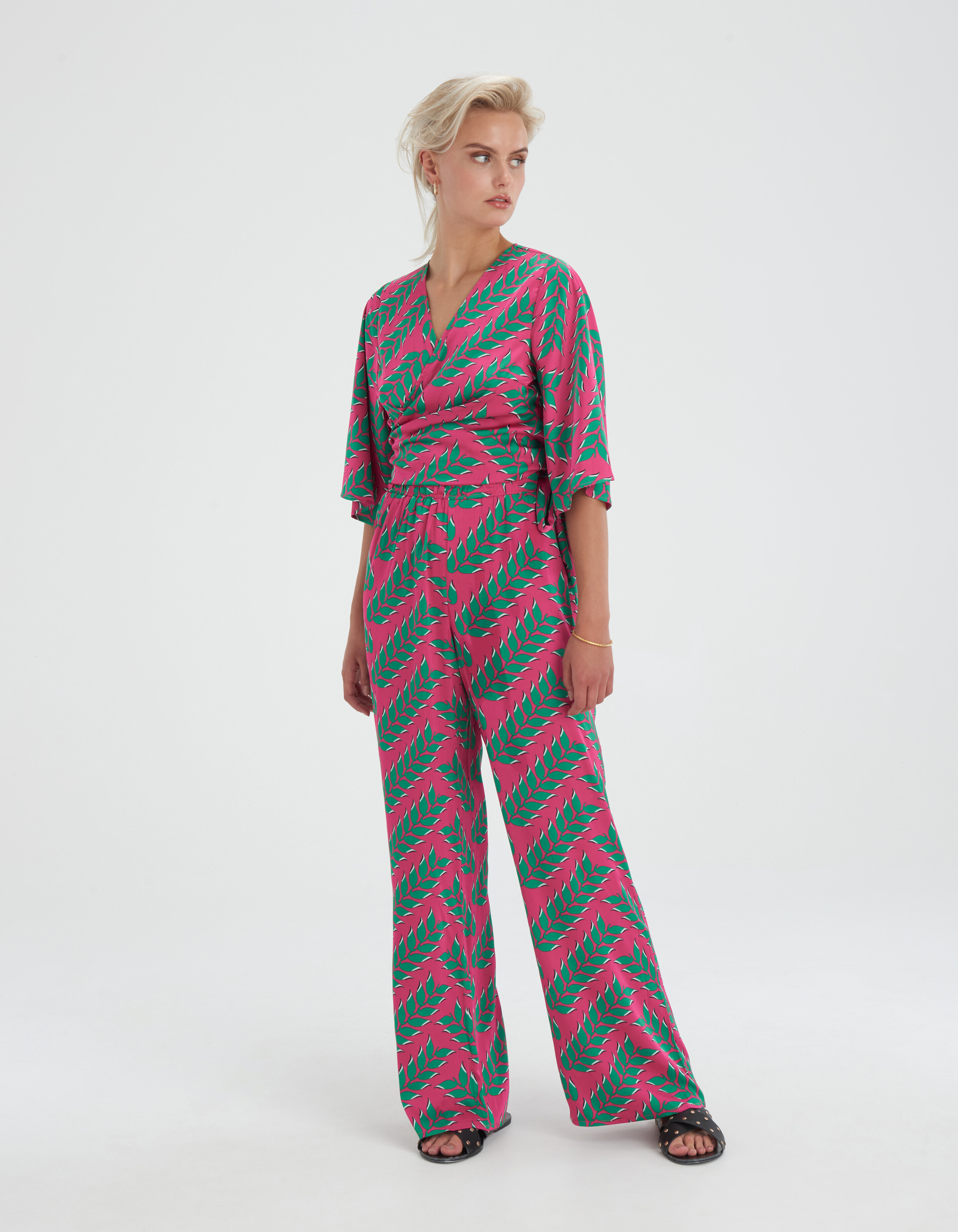 Bedruckte Wide Leg Hose Eksept