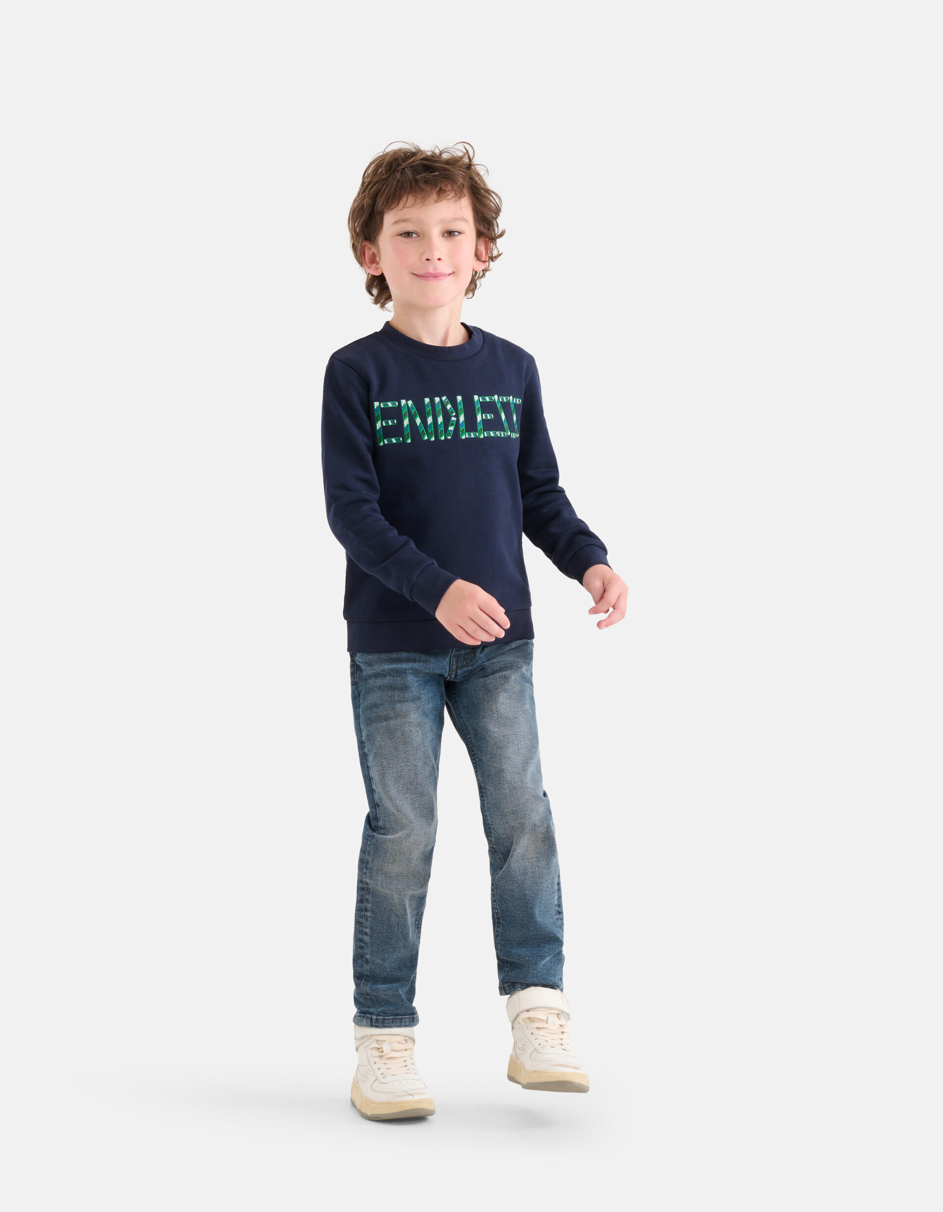 Stickereikunstwerk Pullover Dunkelblau SHOEBY BOYS