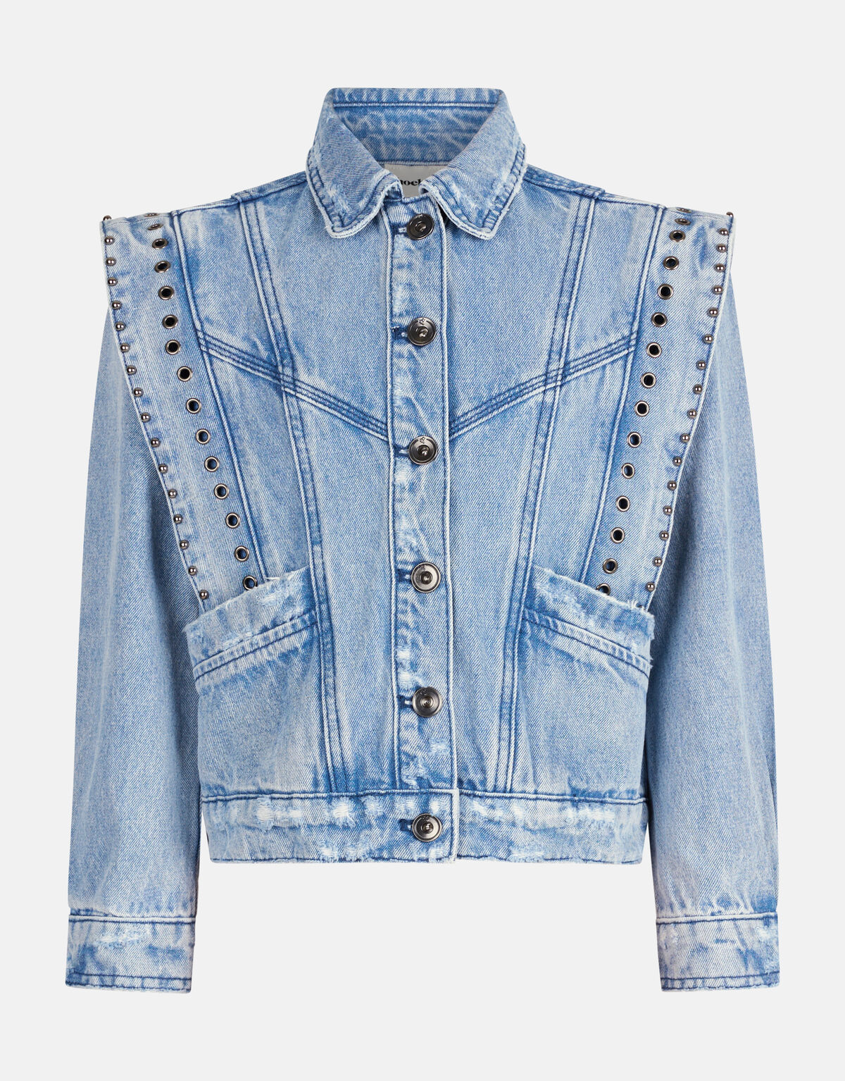 Zerst&ouml;rte Denim-Jacke Blau von Nicolette SHOEBY GIRLS