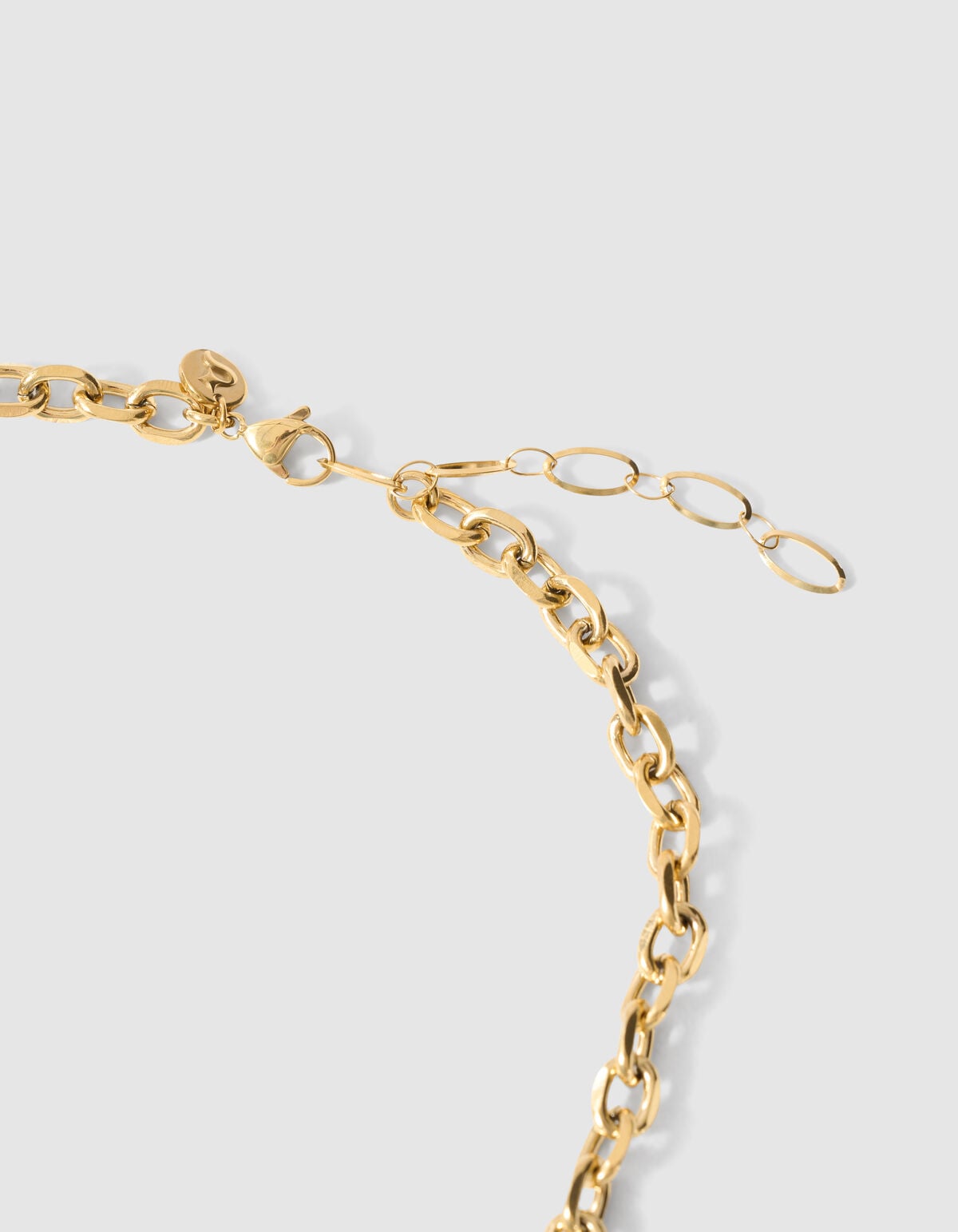 Herz-Oval-Anh&auml;nger-Kette Gold SHOEBY ACCESSOIRES