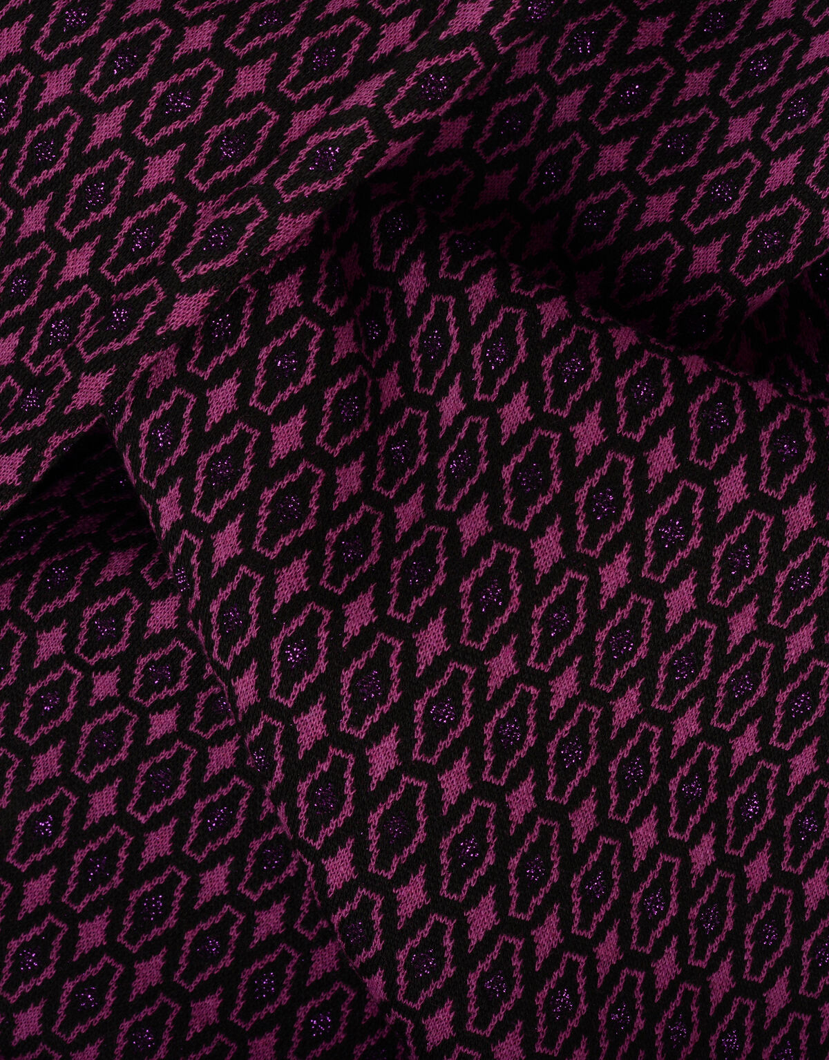 Straight Fit Hose mit grafischem Druck Violett EKSEPT