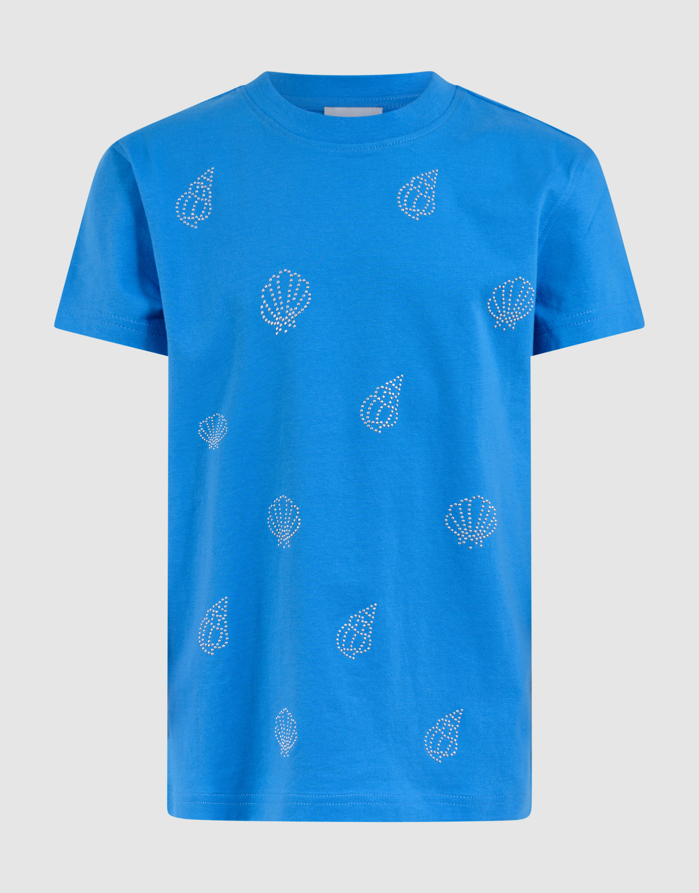 Strass Muschel-T-Shirt Blau SHOEBY GIRLS