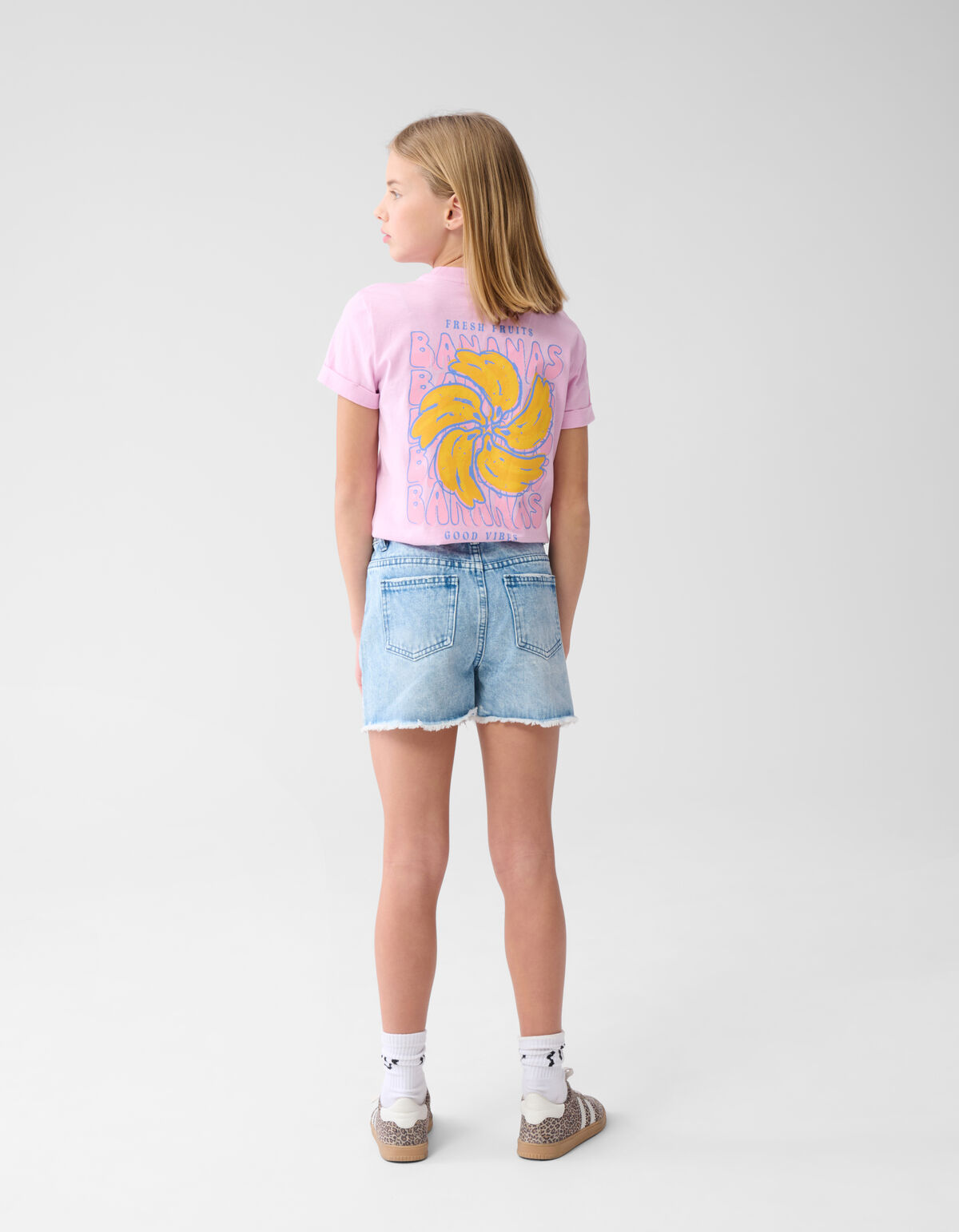 Obst-Stickerei T-Shirt Hellviolett SHOEBY GIRLS