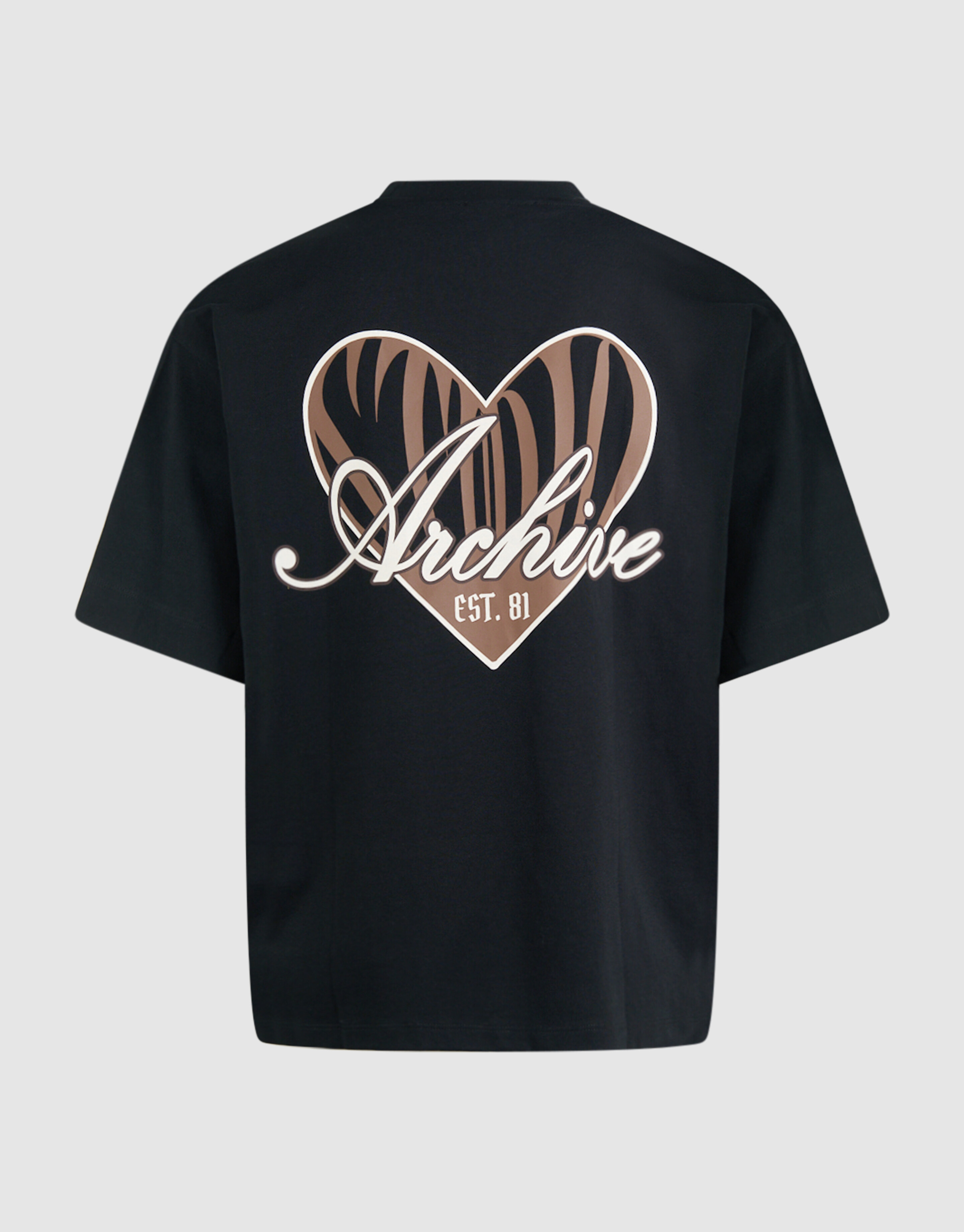 T-Shirt mit Herz-Motiv auf der Rückseite, Schwarz SHOEBY WOMEN